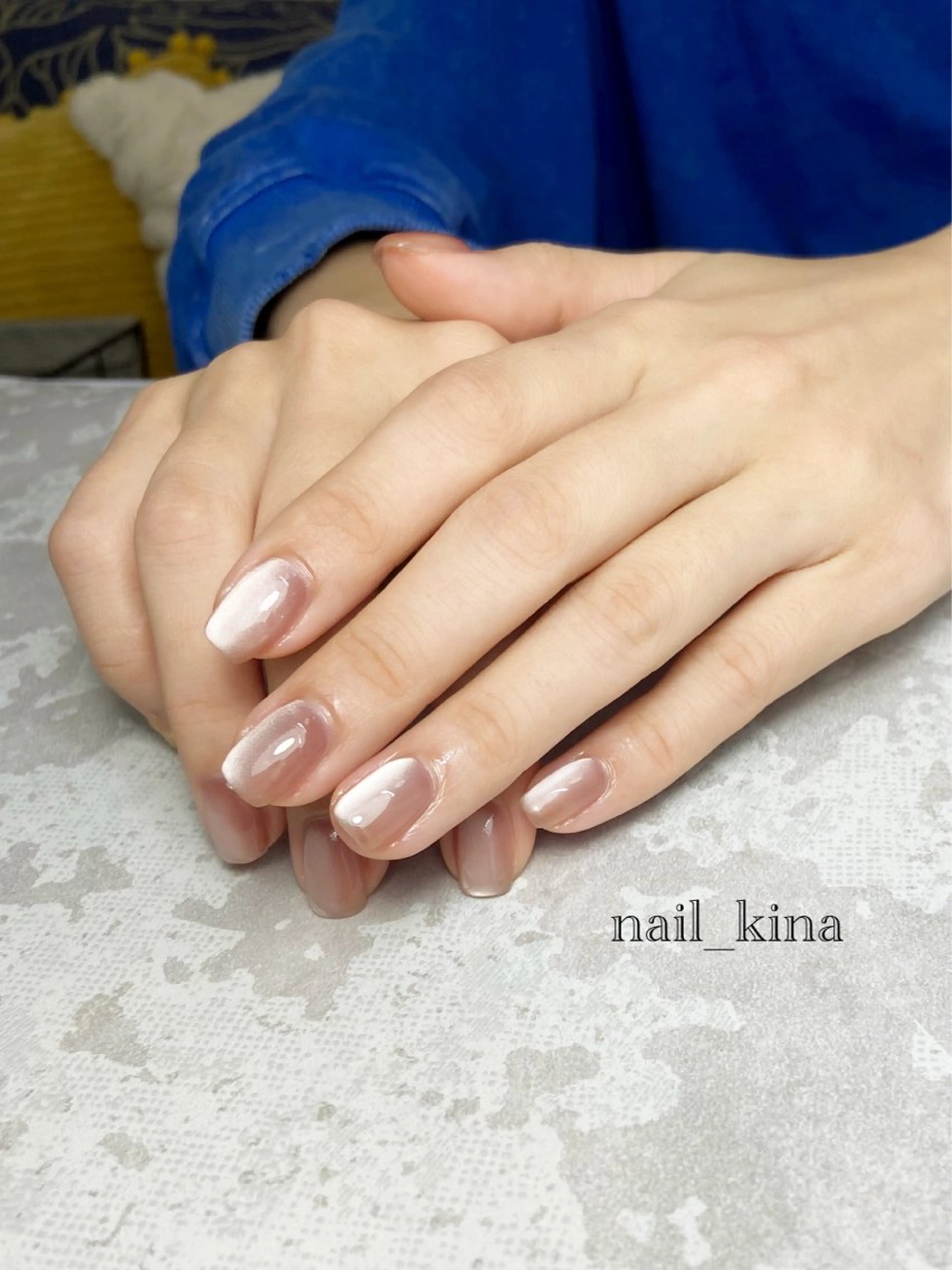 ネイル マグネットネイル マグネットワンカラー ワンカラーネイル nail_ kinaのネイルデザイン