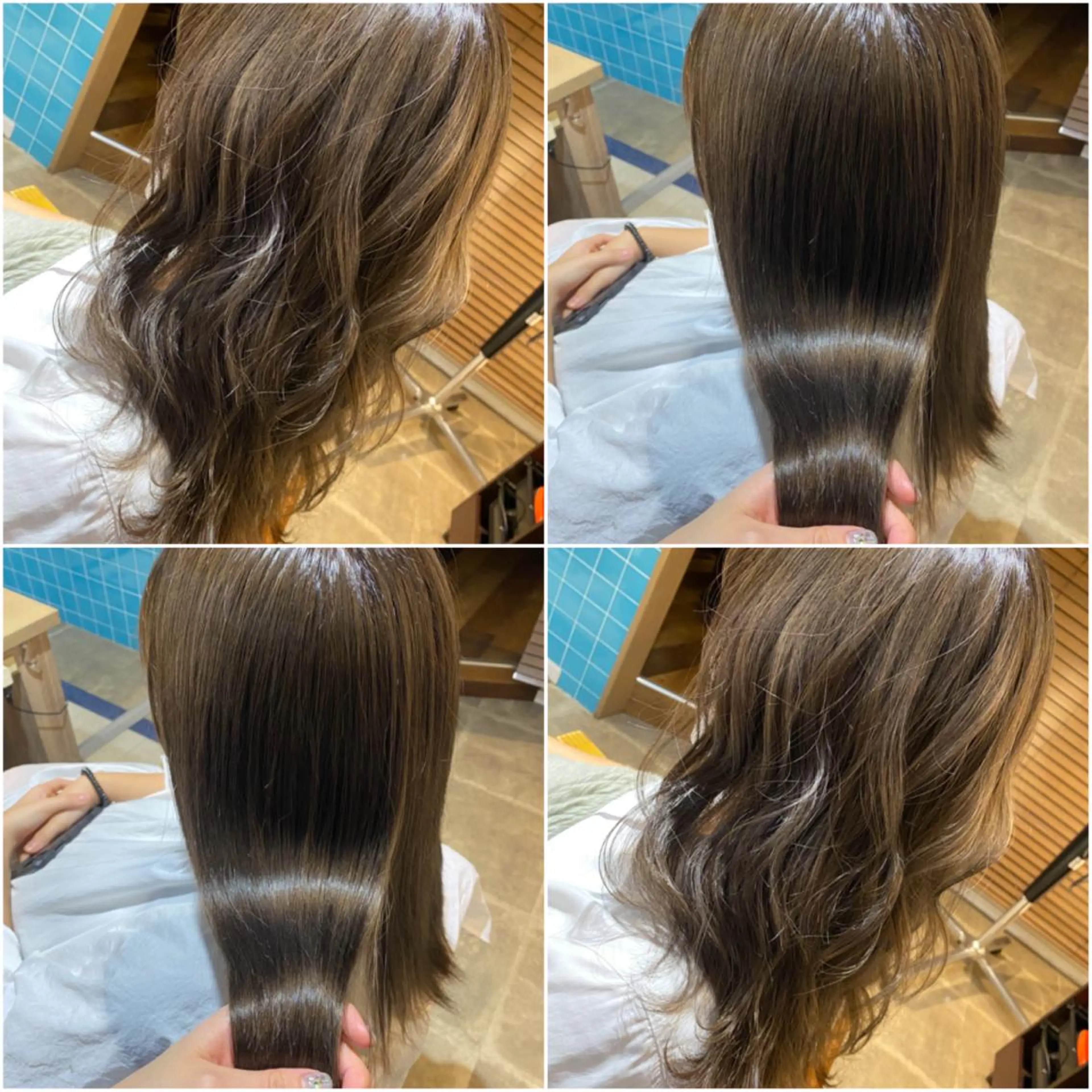 カラー ベージュカラー ブリーチ カット ヘアカラー トリートメント 🐻結んで可愛い hair EMI🐻のヘアスタイル