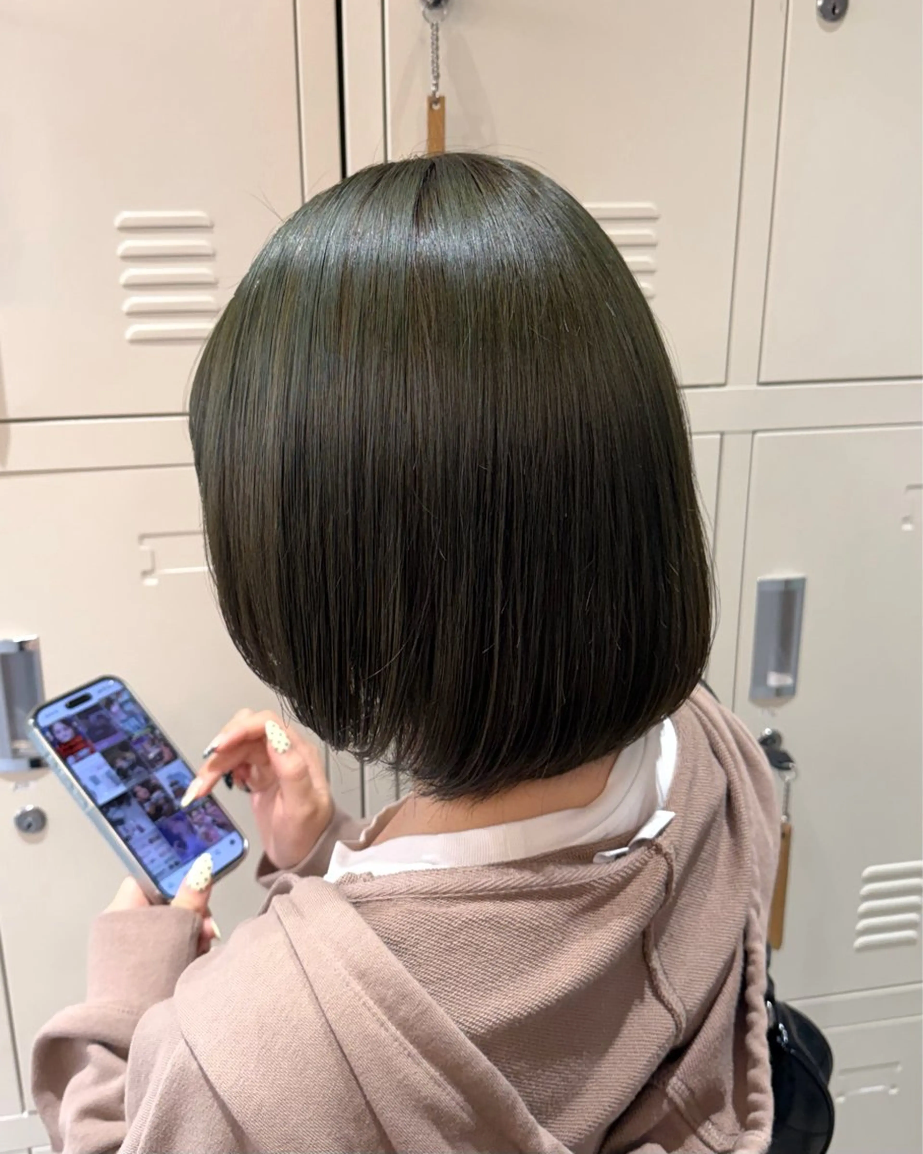 カラー グレージュ 韓国風カラー ももか 🍑 ̖́-︎のヘアスタイル