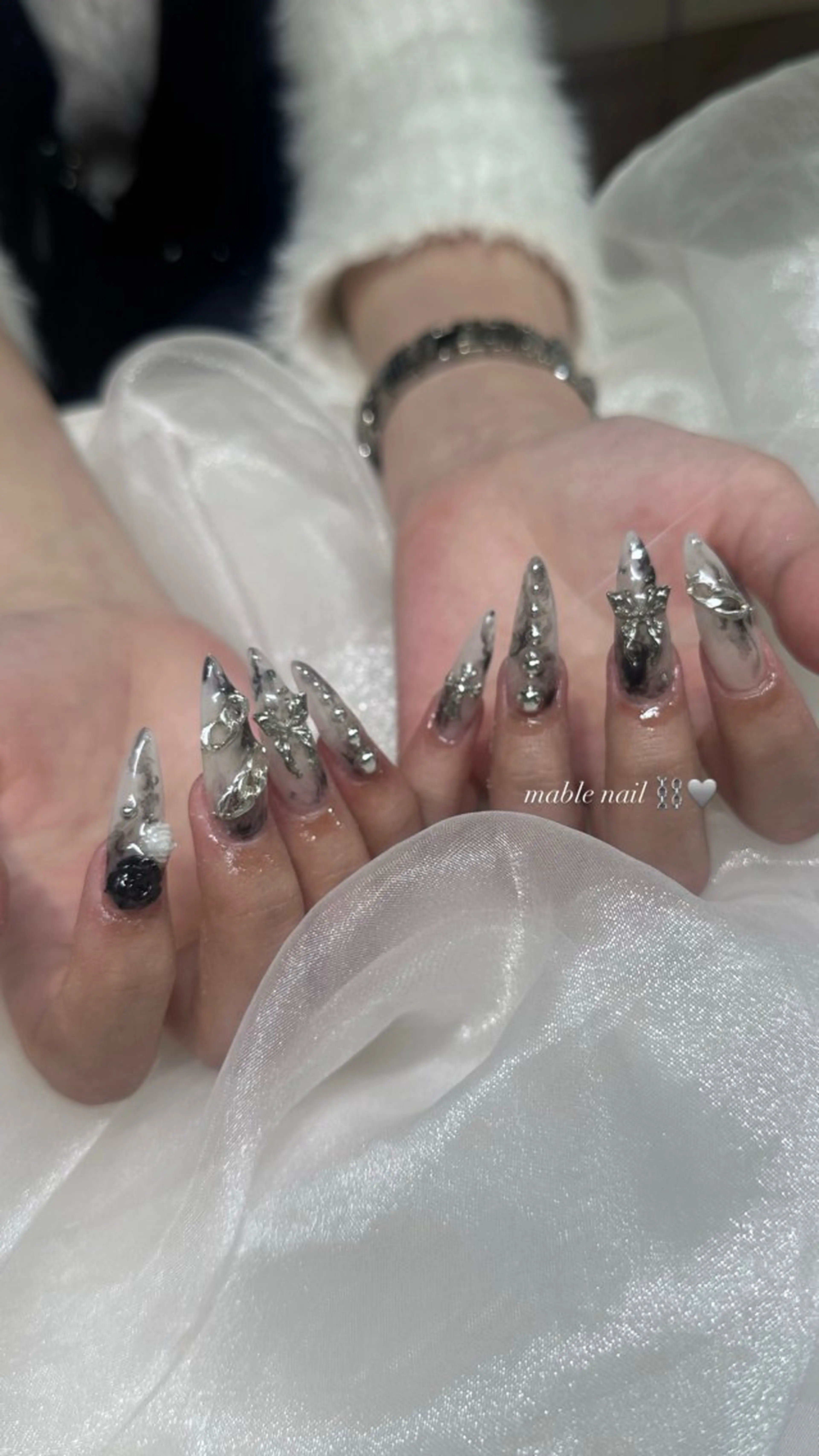 ネイル 大理石ネイル(マーブル) nono/ 熊取ﾈｲﾙｻﾛﾝのネイルデザイン