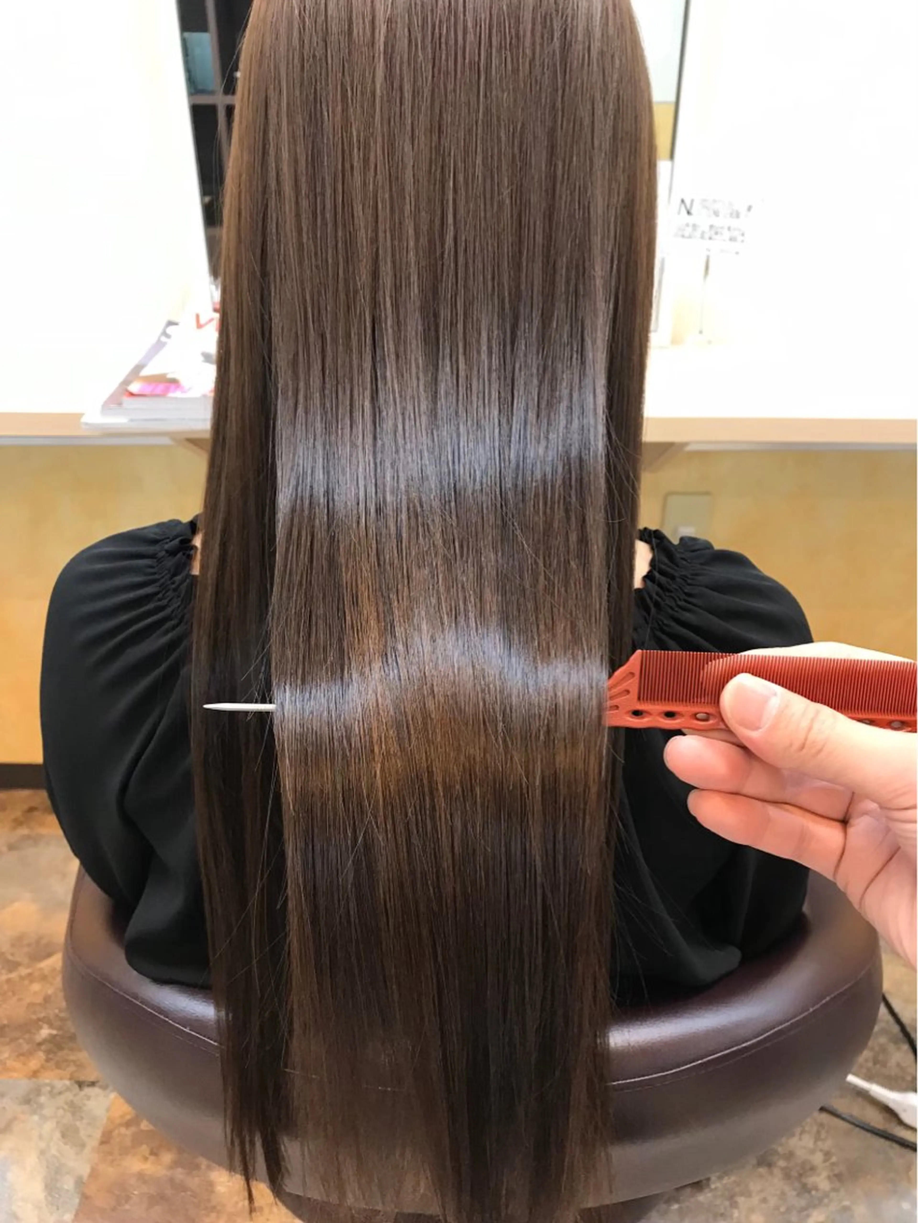 ロング ボブ/ハイトーン/ 岡山駅/別曽遥也のヘアスタイル