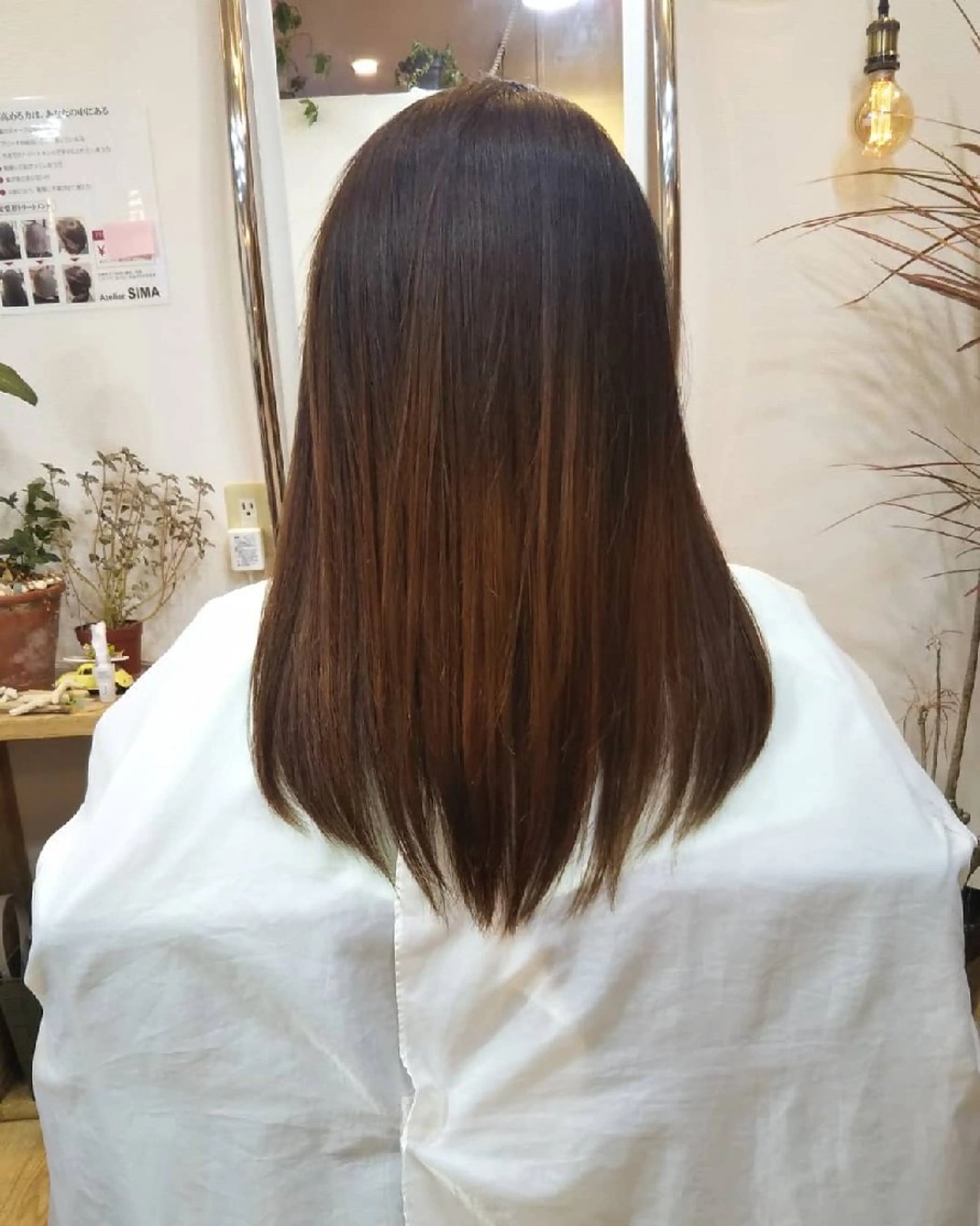 セミロング シ マのヘアスタイル