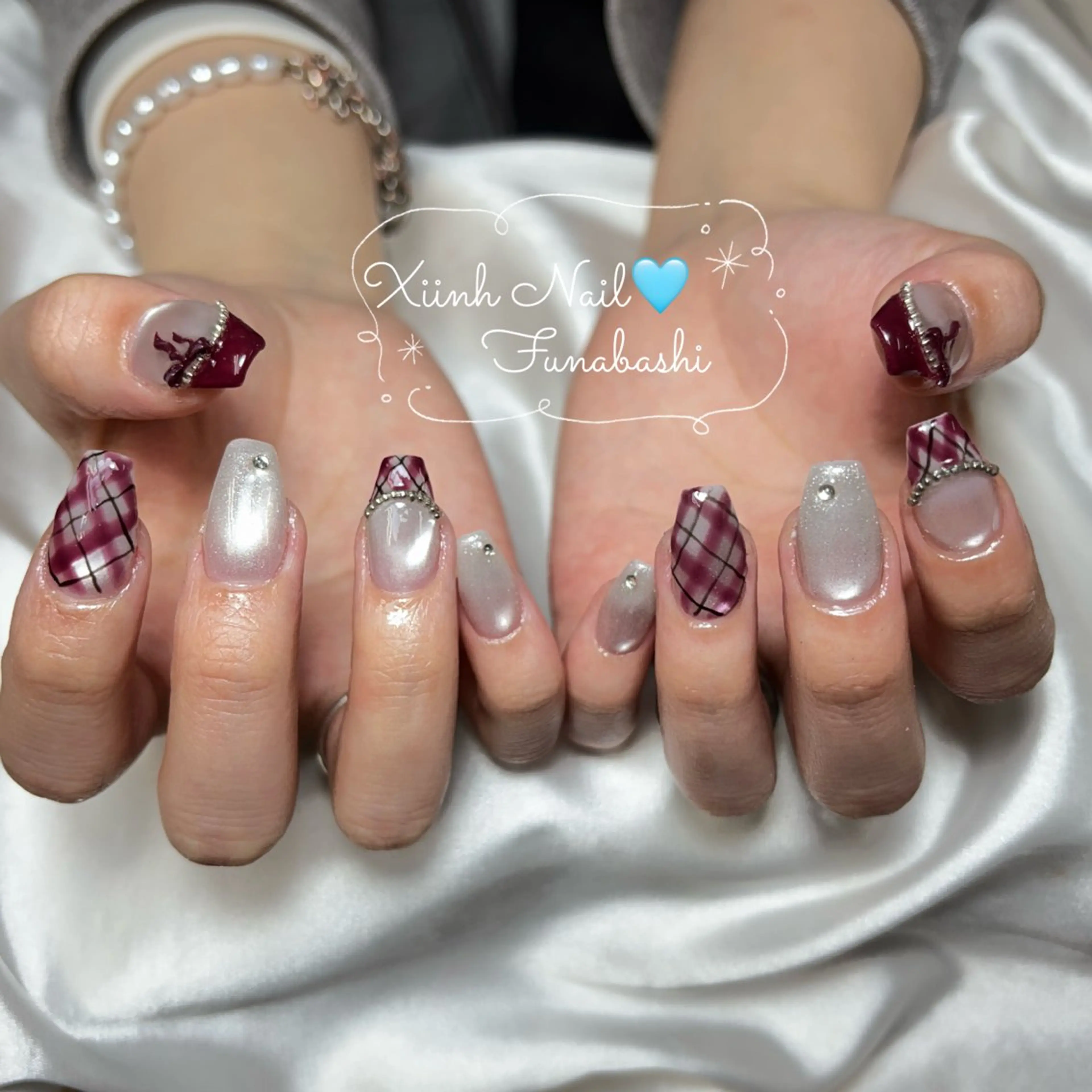 ネイル チークネイル 桜ネイル 長さ出し フットネイル ジェルネイル ハンドネイル XIINH NAIL SALONのネイルデザイン