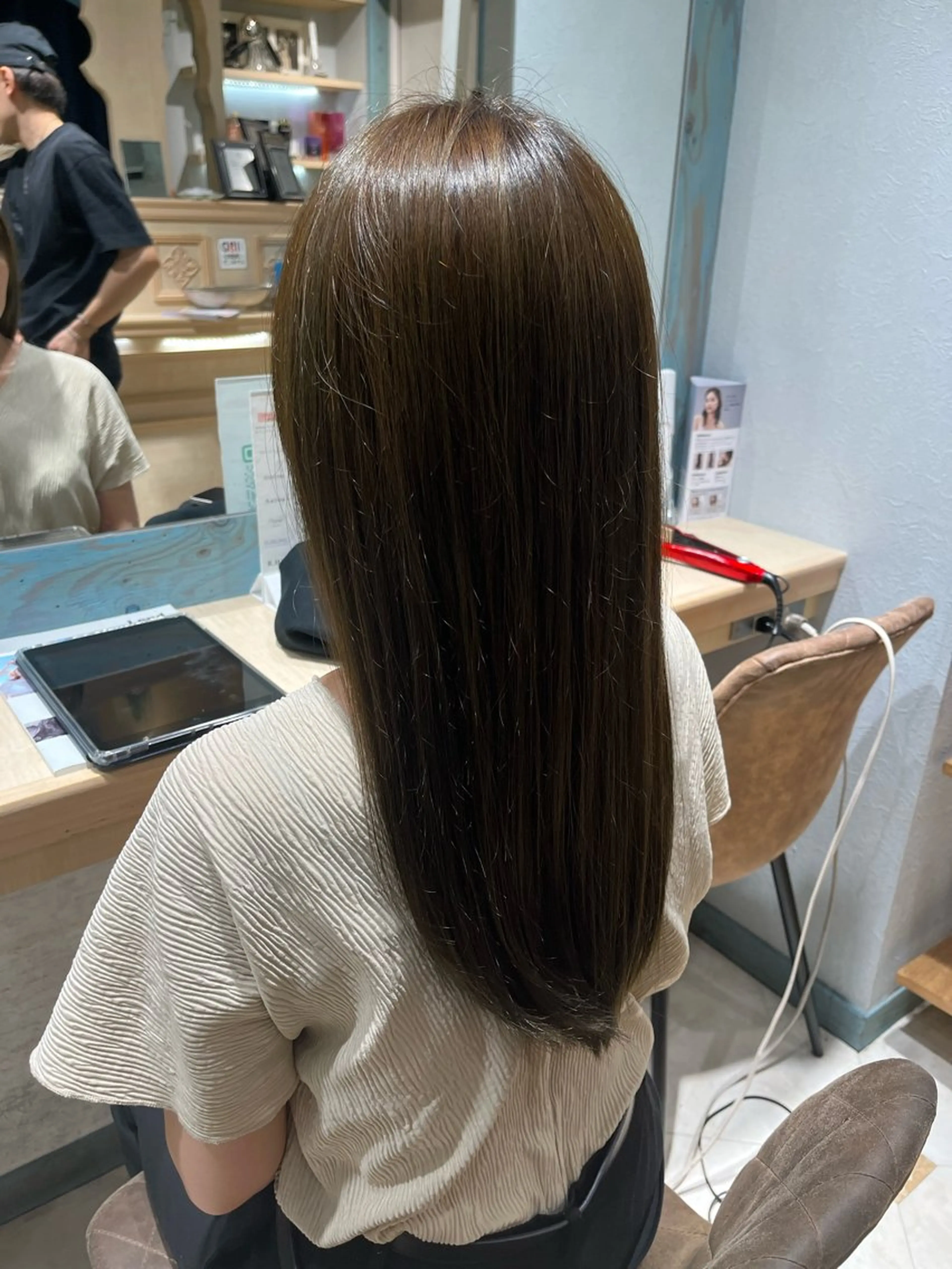 セミロング カラー 髪質改善/縮毛矯正 松原和志のヘアスタイル