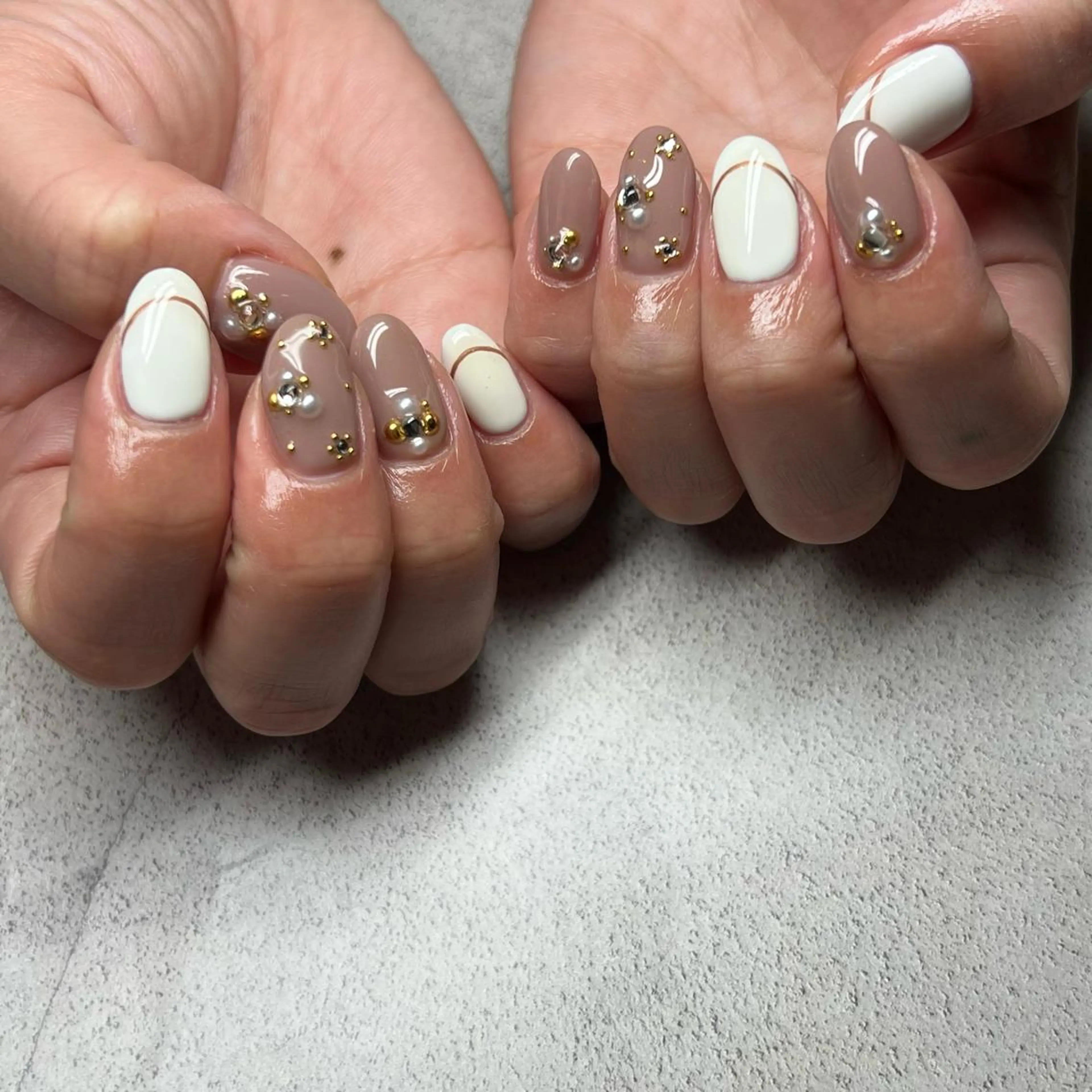 ネイル フレンチネイル ハンドネイル 𝐫𝐚𝐢 𝐧𝐚𝐢𝐥のネイルデザイン