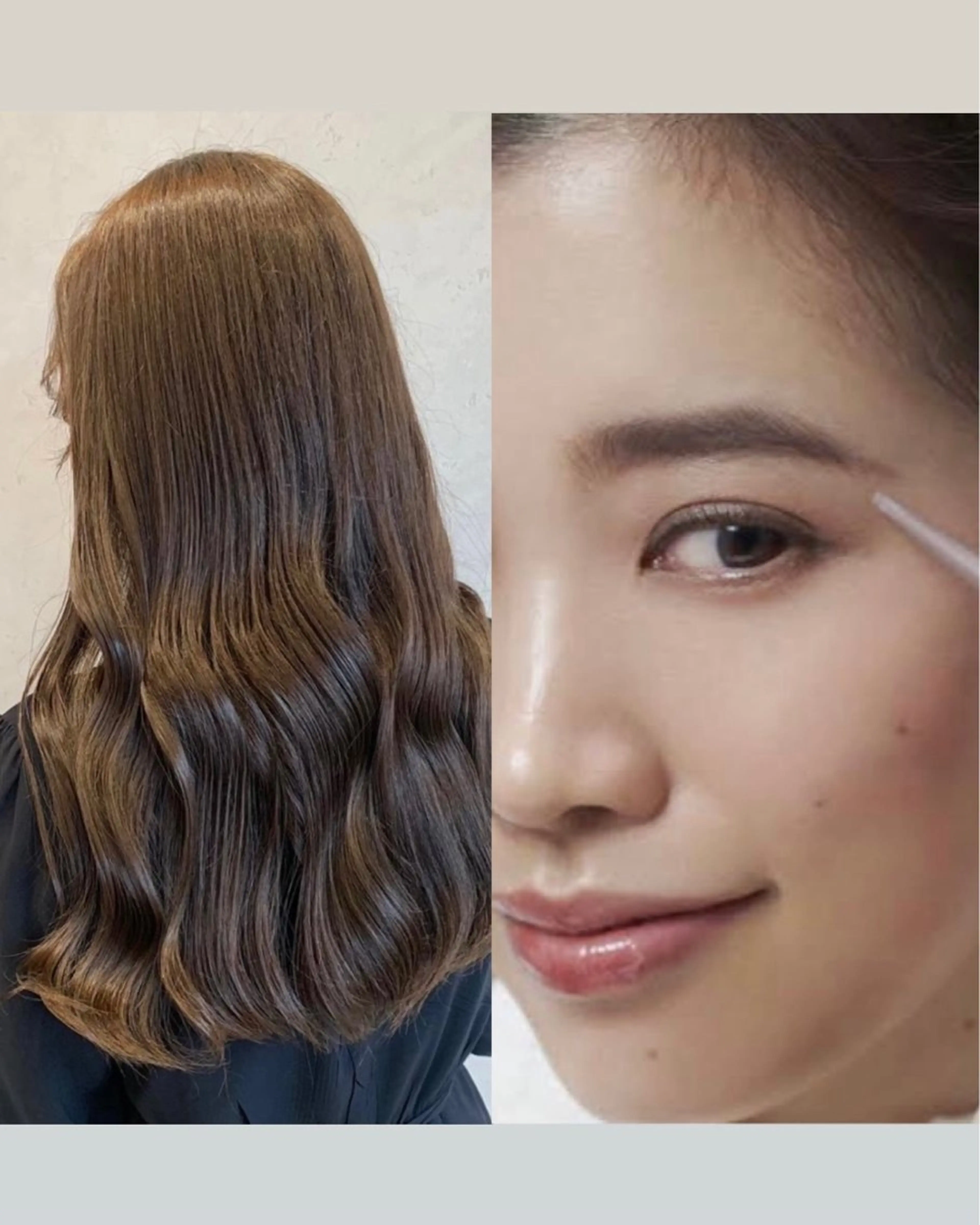 【全員】コテ巻きヘアアレンジ 🥀＋カレンアイブロウデザイン(眉カット・アイブロウメイク)の写真