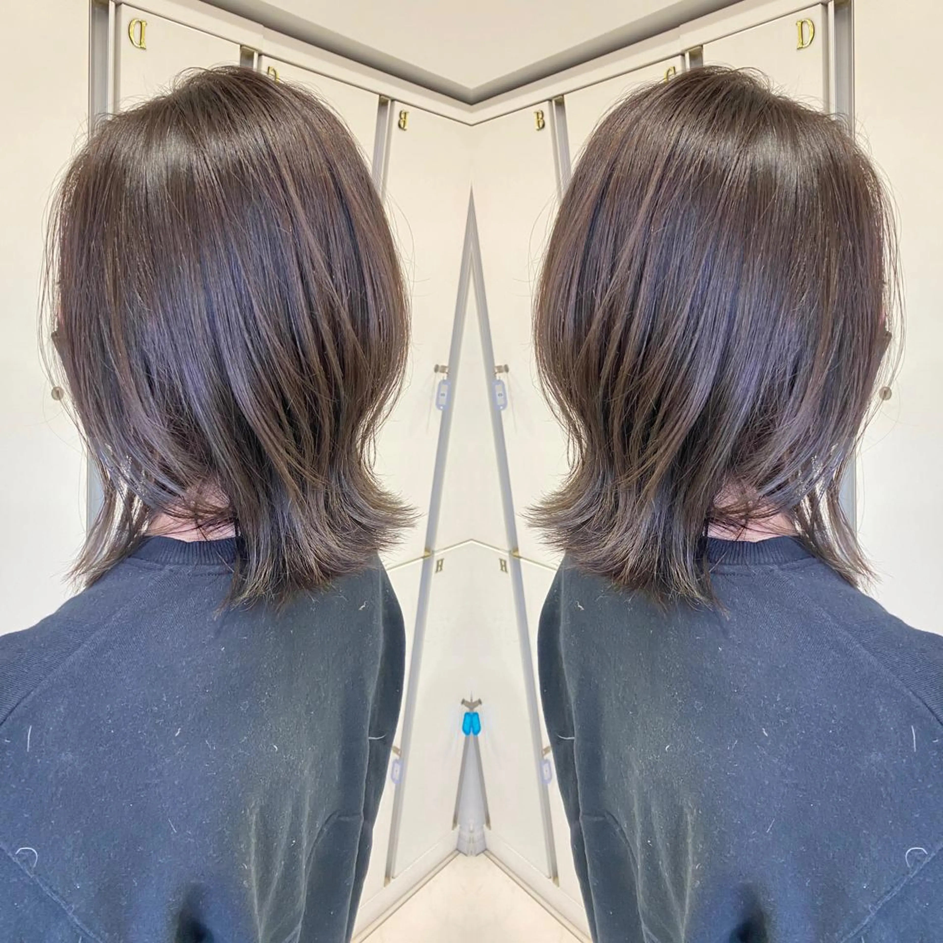 ミディアム カラー グレージュ オリーブグレージュ オリーブグレー カット ヘアカラー 髪質改善カラー/店長 宮内秀峰のヘアスタイル