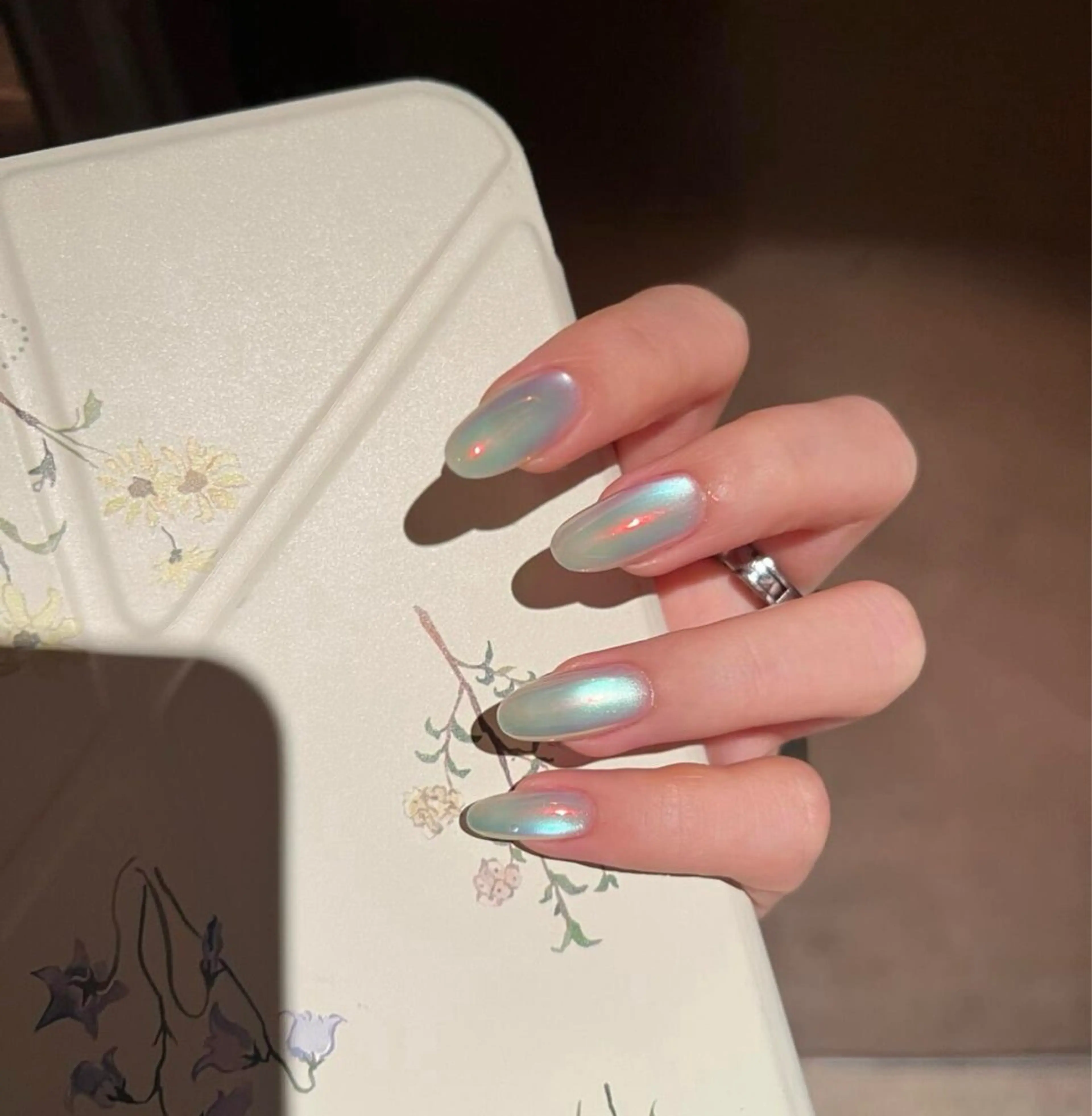 ネイル チークネイル フレンチネイル グラデーション 韓国ネイル マグネットネイル Hana Nailのネイルデザイン