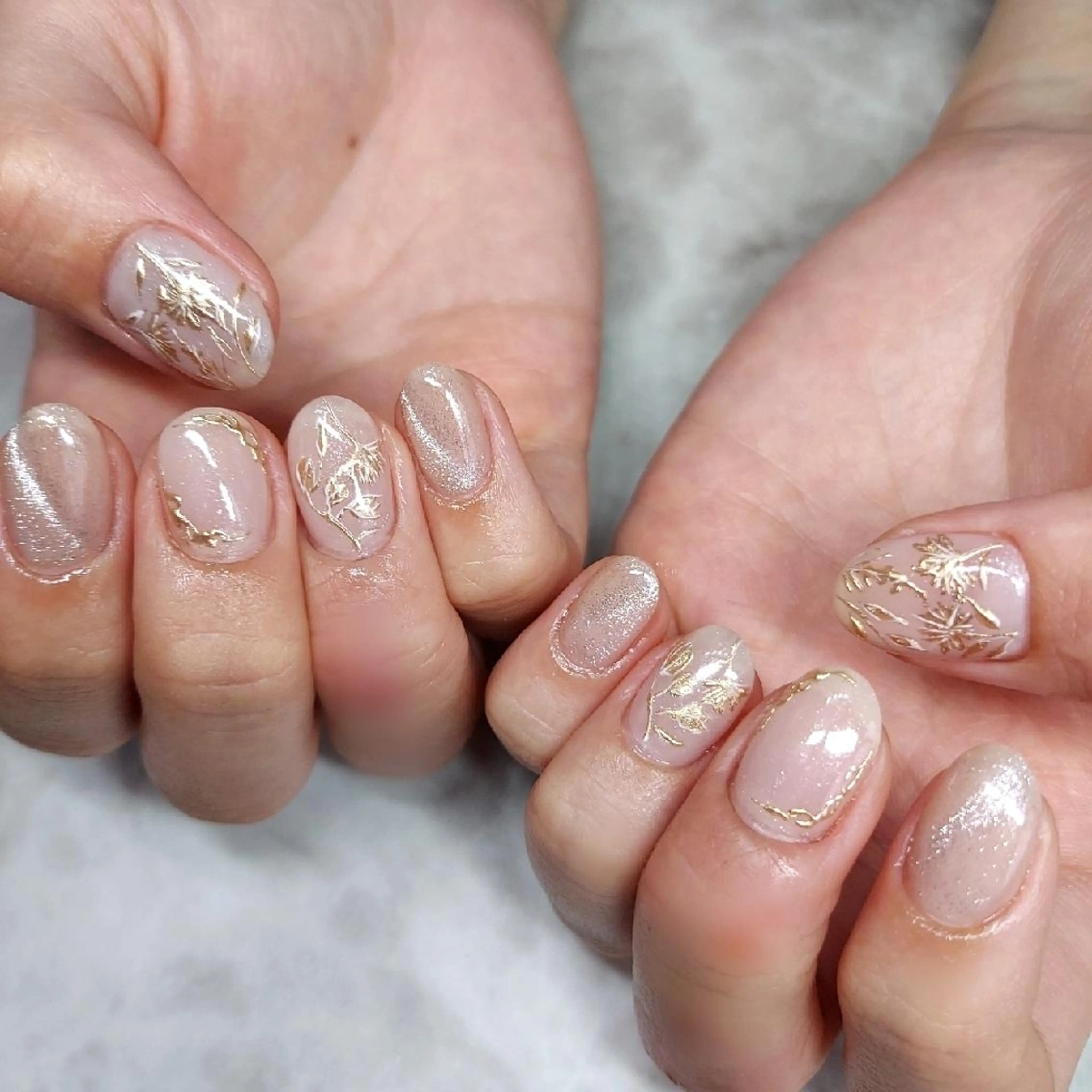 ネイル フラワーネイル マグネットネイル ミラーネイル ニュアンスネイル ハンドネイル 栗東駅 徒歩10分 ネイルサロン ディアのネイルデザイン