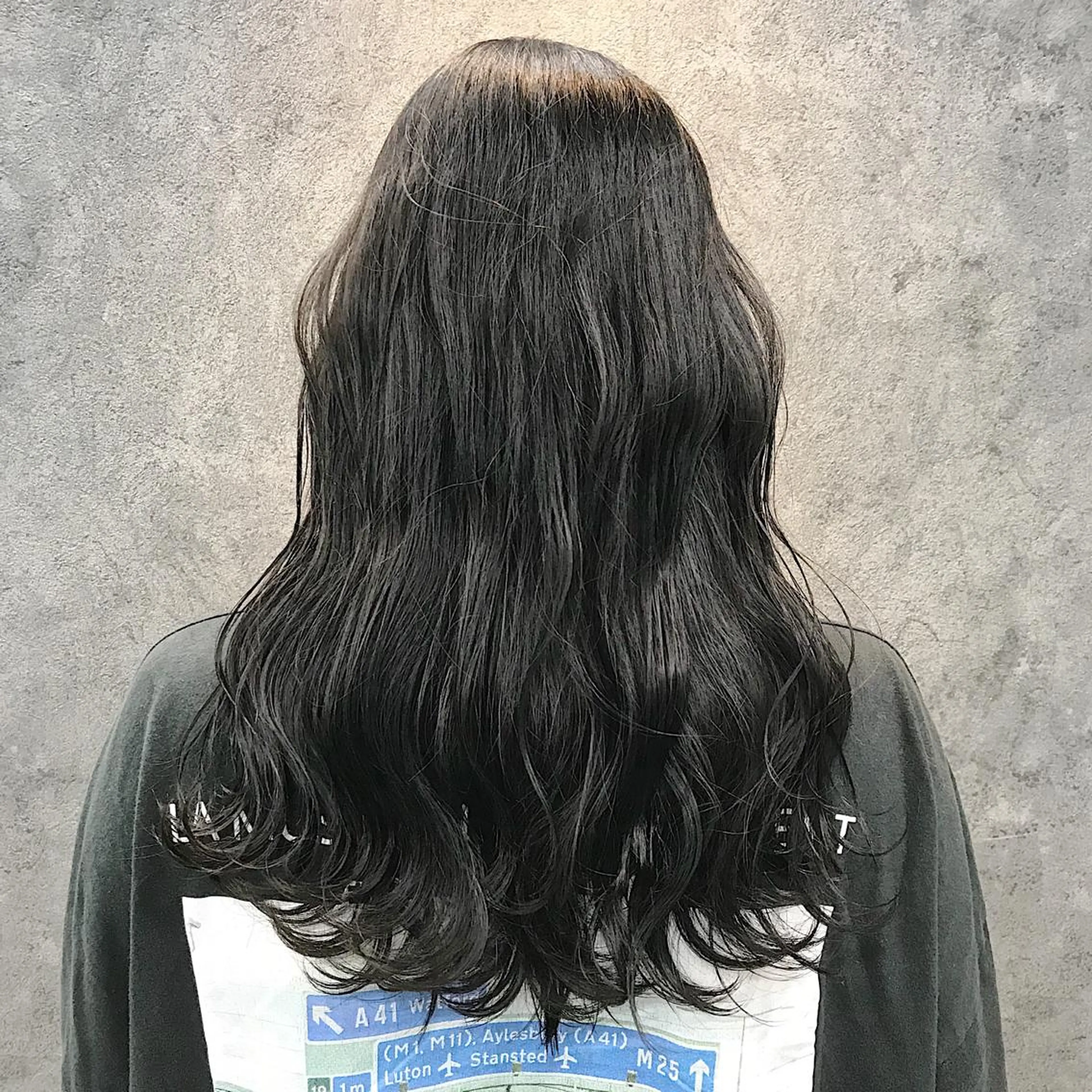 セミロング アッシュ カット ヘアカラー トリートメント 所渉/韓国レイヤー /ウルフカットのヘアスタイル