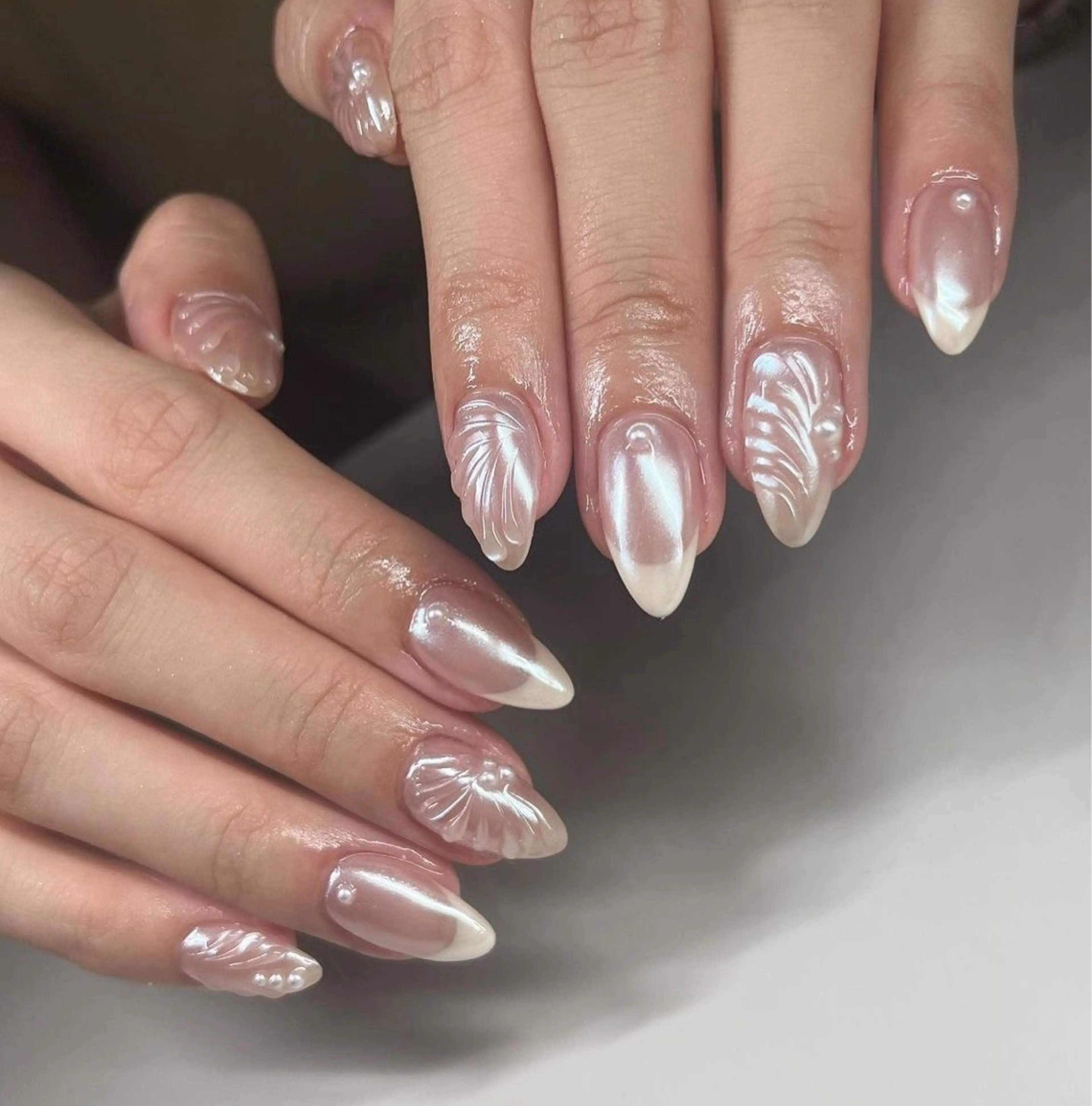 ネイル アートネイル フレンチネイル ジェルネイル 韓国ネイル 持ち込み ハンドネイル ハンドケア ボニー Coco nailのネイルデザイン