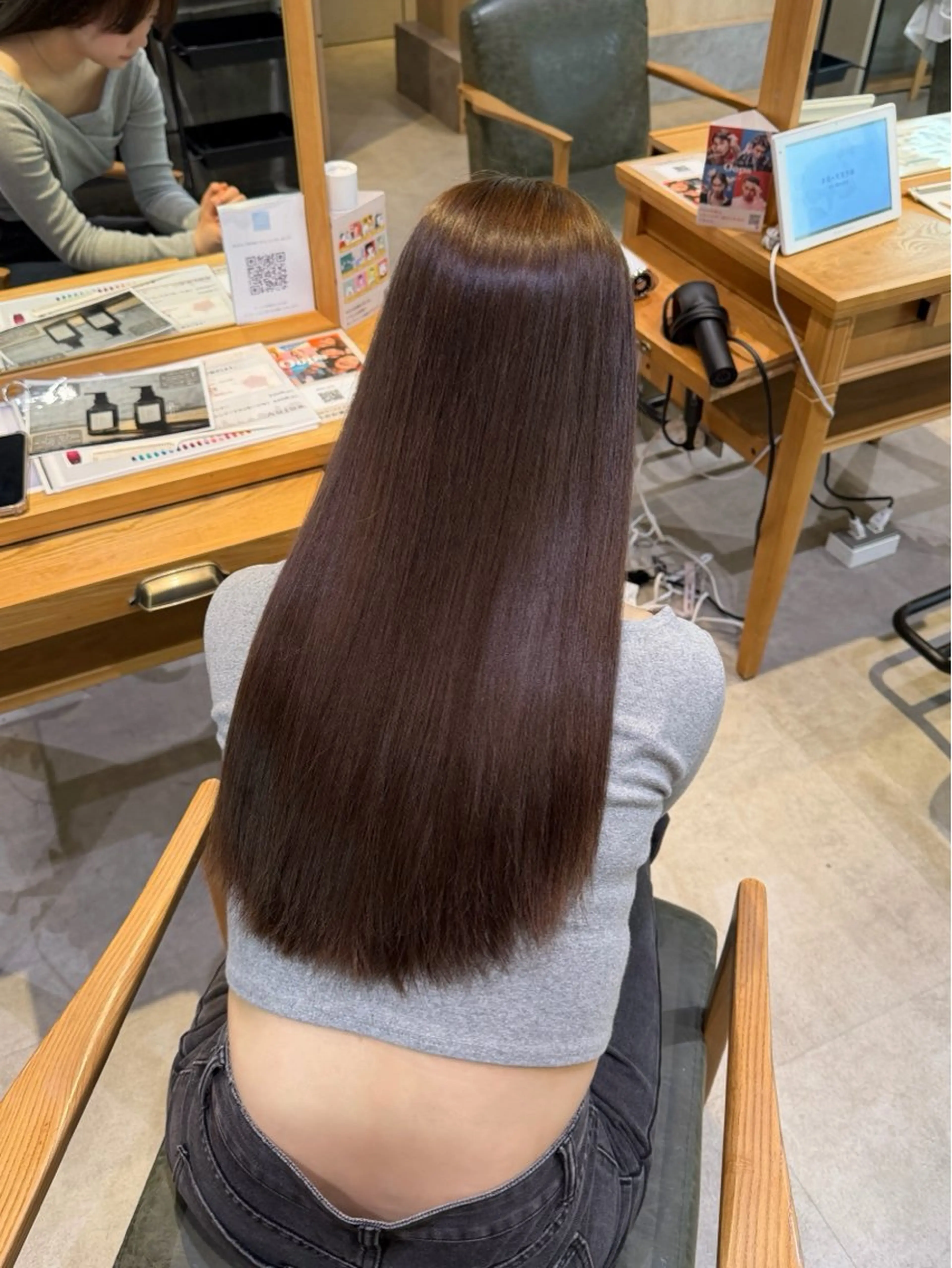 ロング カラー ヘアカラー トリートメント 韓国スタイル /一那のヘアスタイル