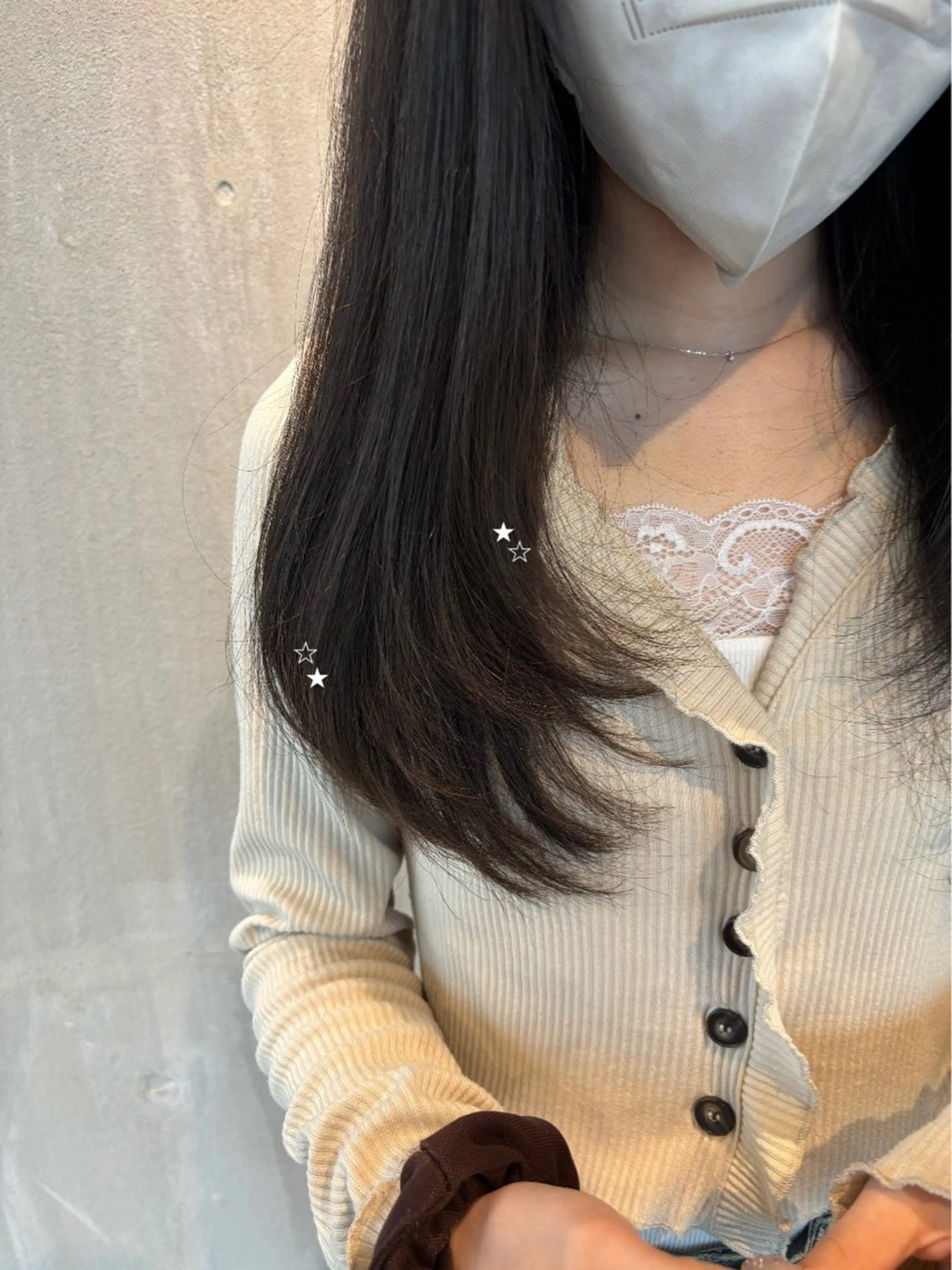 ロング カラー 顔周りカット レイヤーカット カット ヘアカラー 小木曽 里華のヘアスタイル