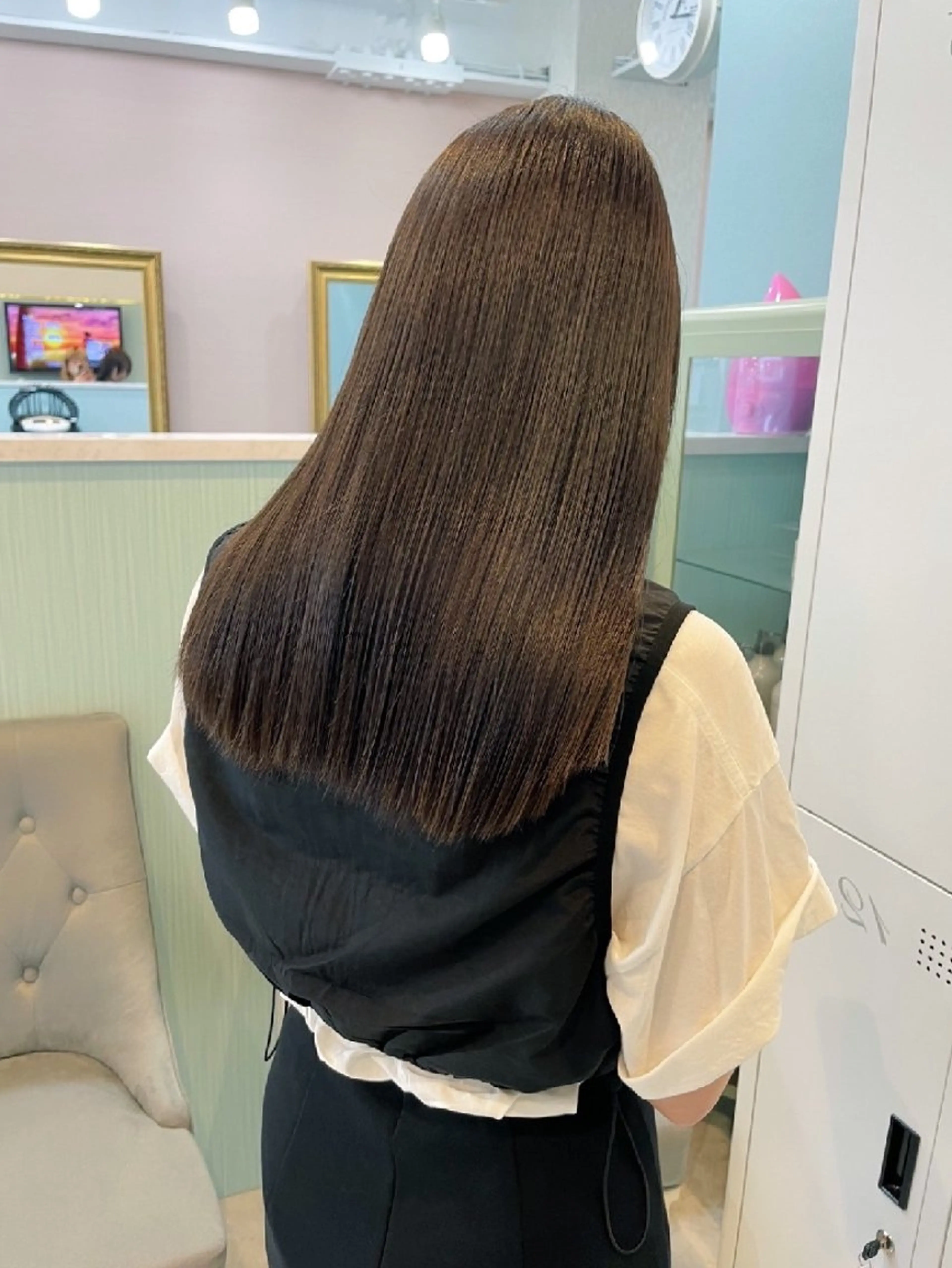 ロング カラー パーマ 暗髪艶カラー/ 髪質改善TR/maiのヘアスタイル