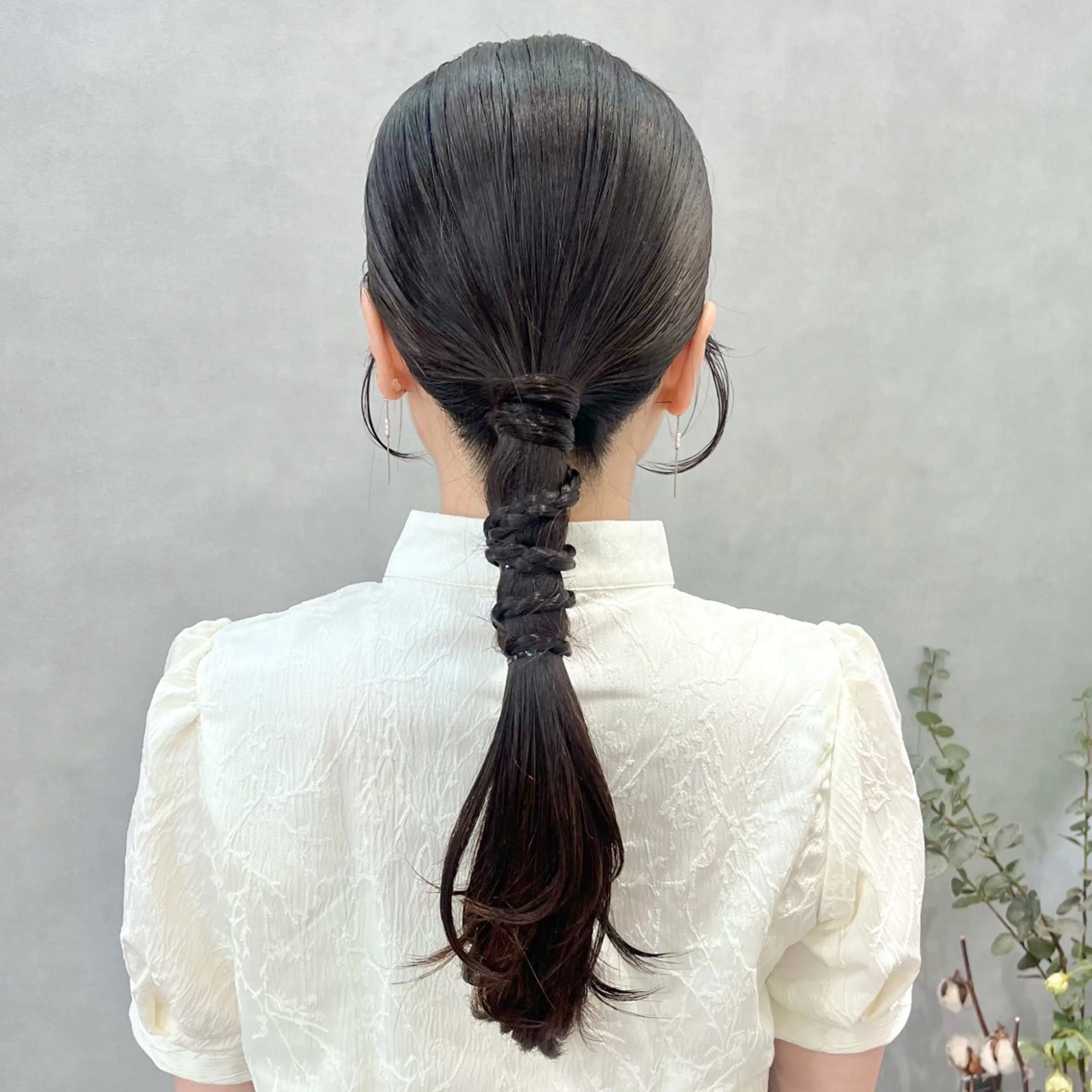 ロング ヘアアレンジ ポニーテール ヘアセット 伊藤 玲衣のヘアスタイル