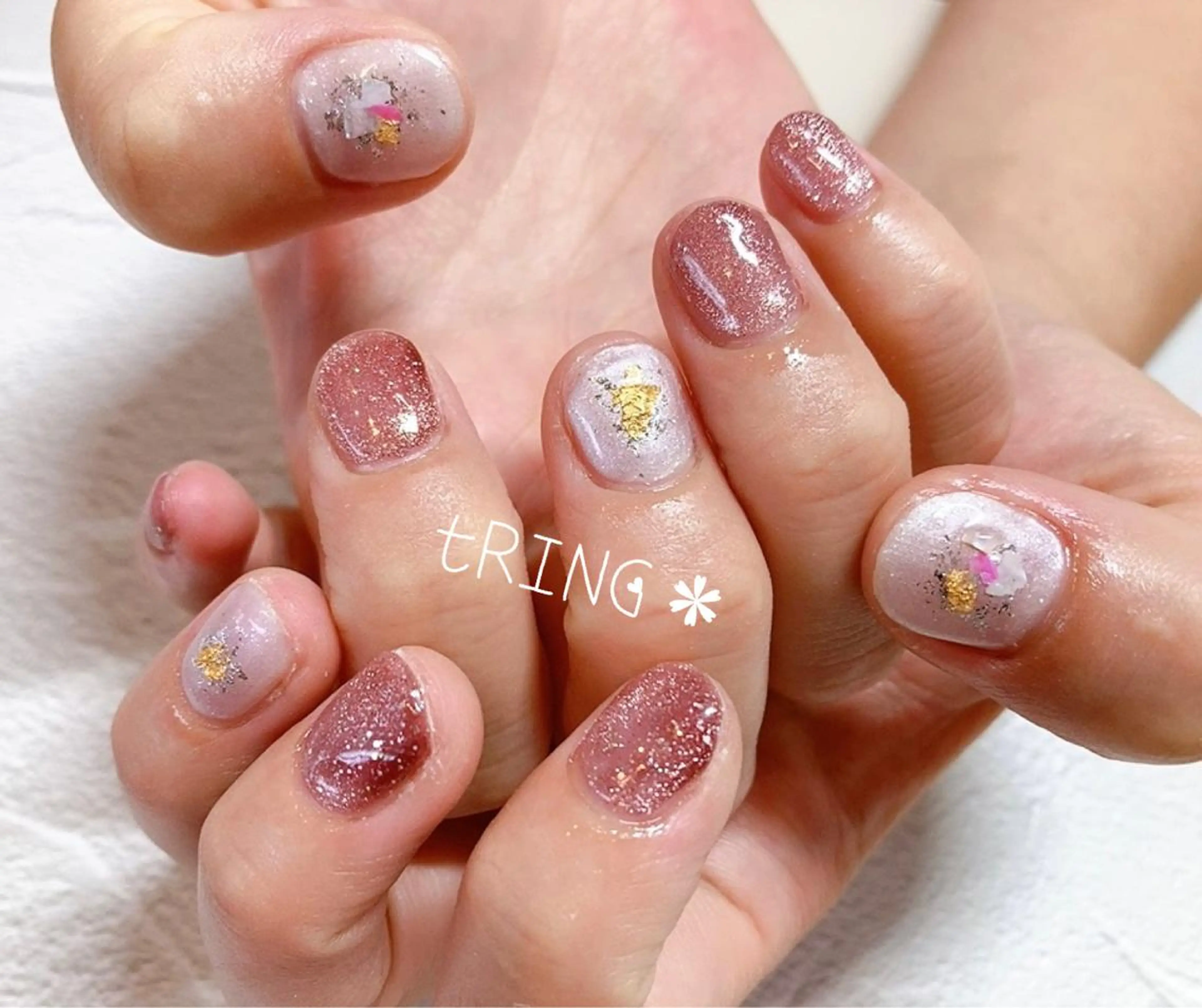 ネイル ハンドネイル tRING＊ しいの木台のネイルデザイン