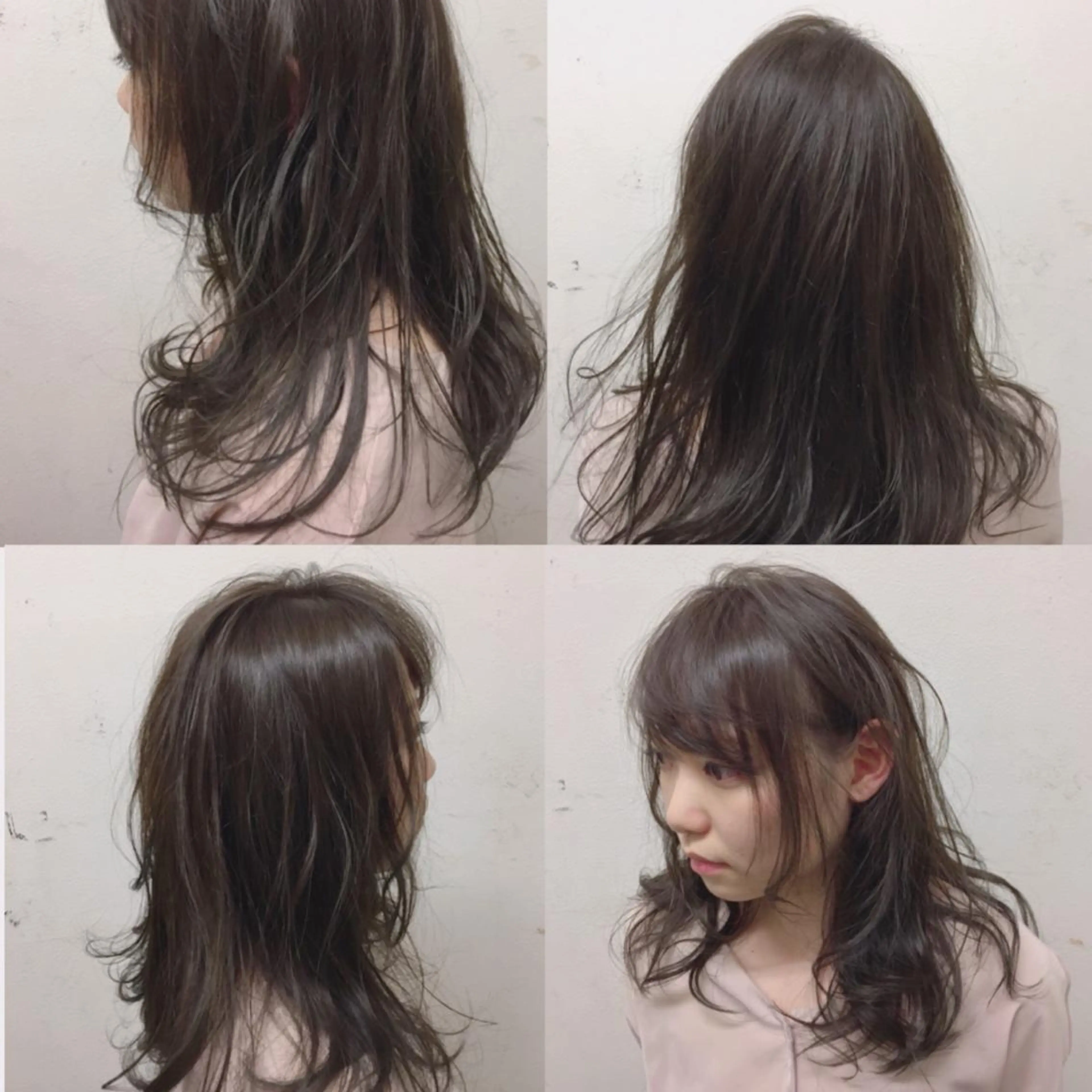 ロング カラー アッシュ ダークアッシュ 韓・中華美女ヘア 🇰🇷×🇨🇳のヘアスタイル