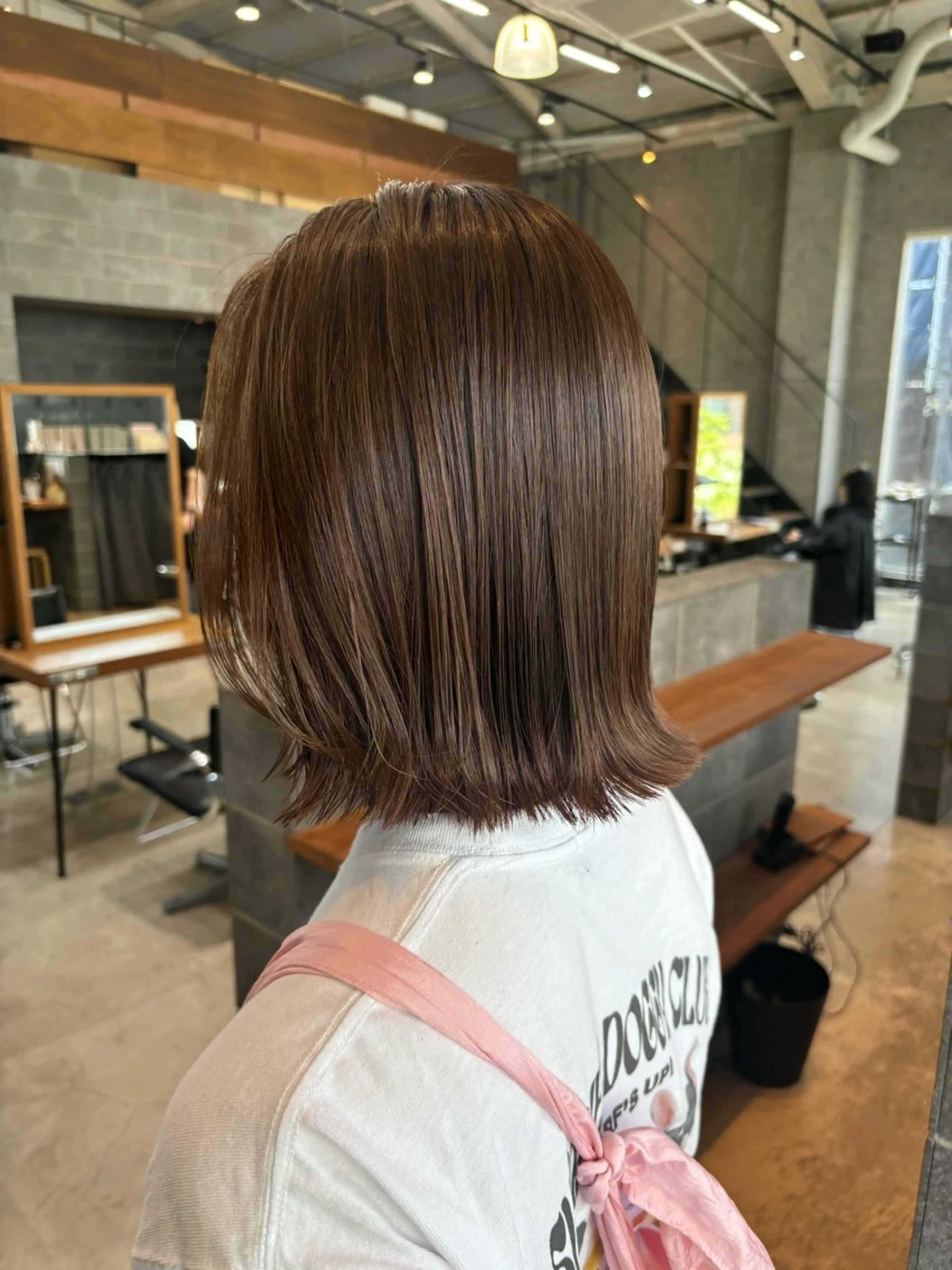 ショート カラー パーマ ヘアアレンジ ブラウンカラー カット ヘアカラー トリートメント ヘッドスパ ヘアセット 押切 響　のヘアスタイル