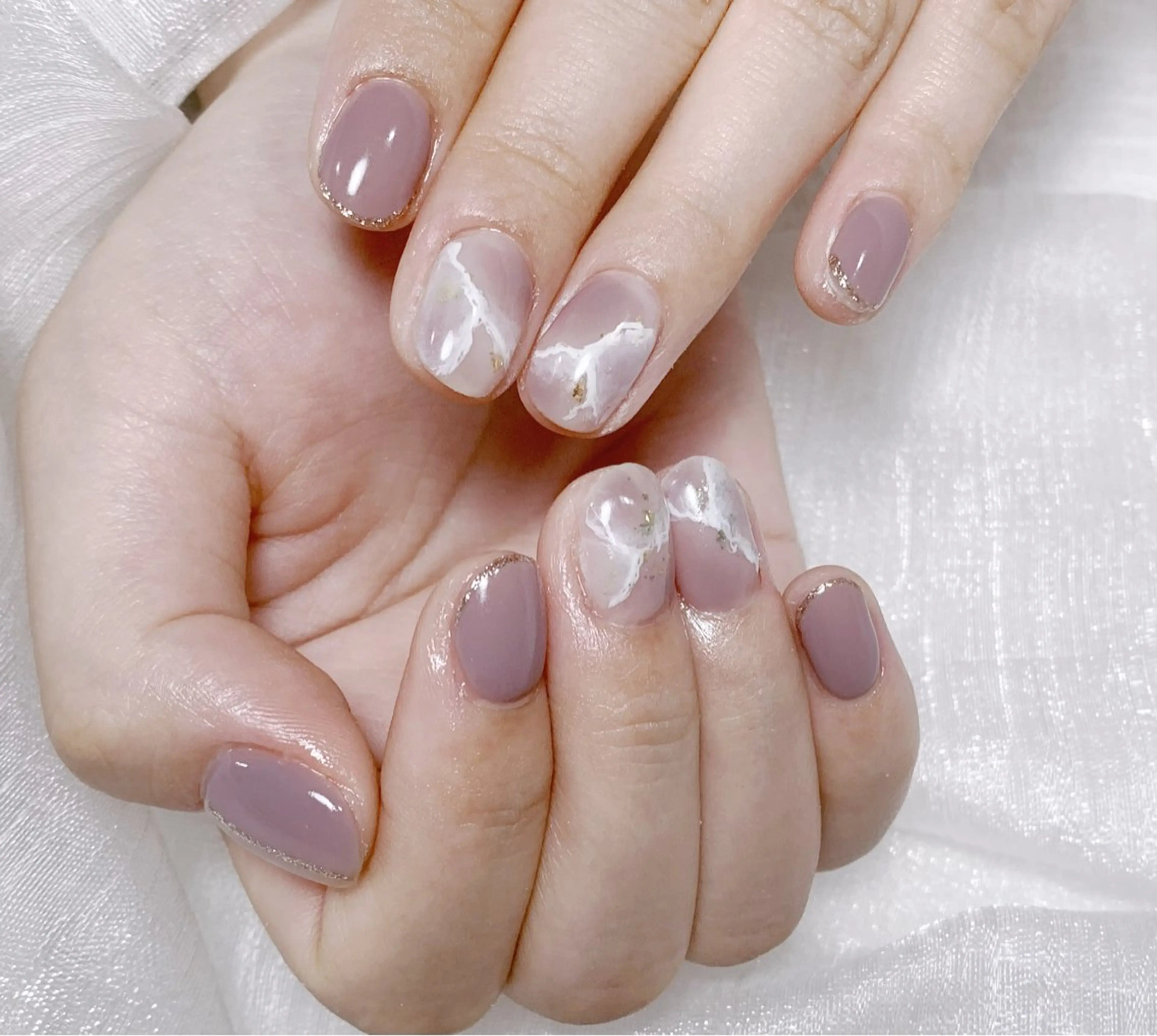 ネイル 大理石ネイル(マーブル) U·Mi nail salon所属・U·Mi 上野御徒町容のネイルデザイン
