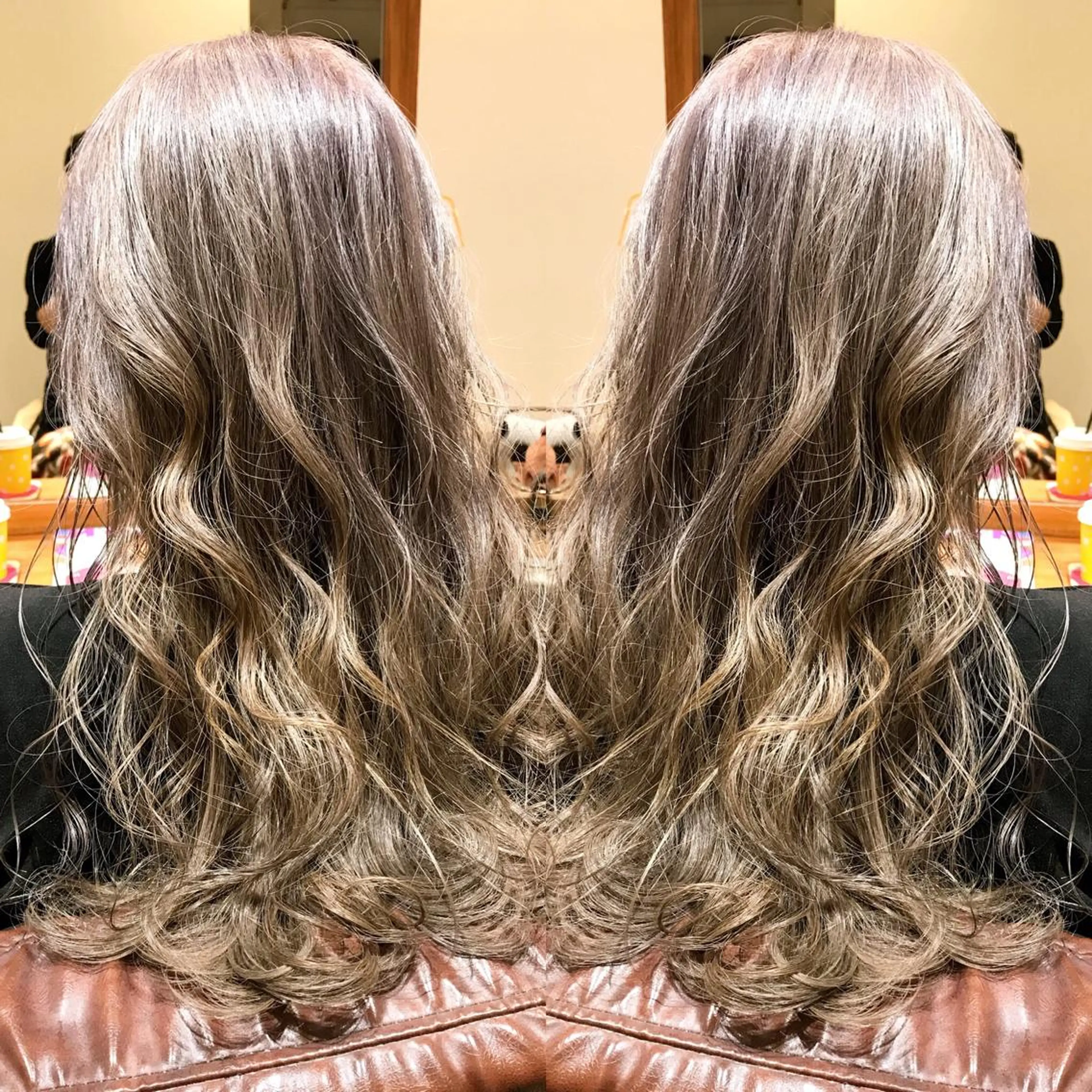 ロング カラー シールエクステ⭐️ オオミタクヤのヘアスタイル