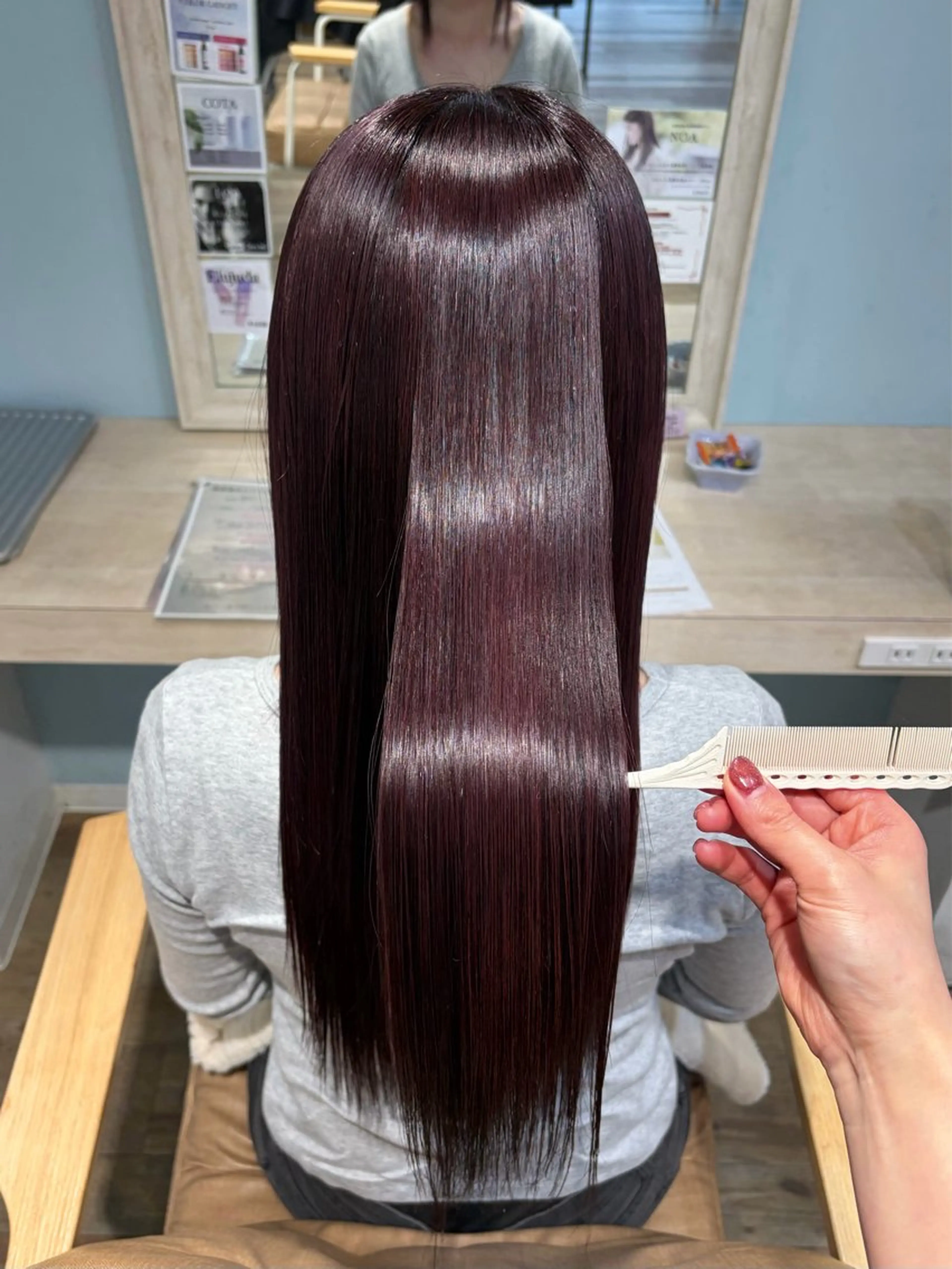 似合わせカット➕透明感カラー➕髪質改善酸熱トリートメントの写真