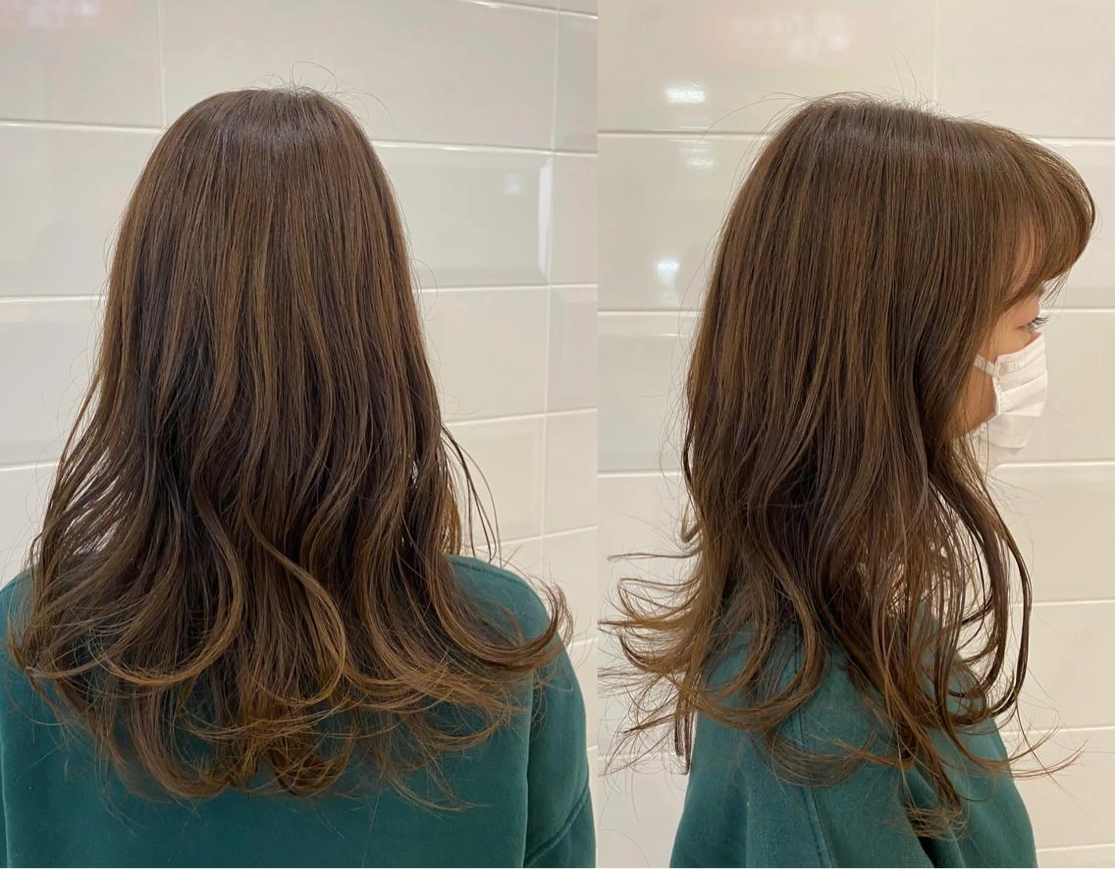 ロング アッシュ ヘアカラー トリートメント 竹内 美貴のヘアスタイル