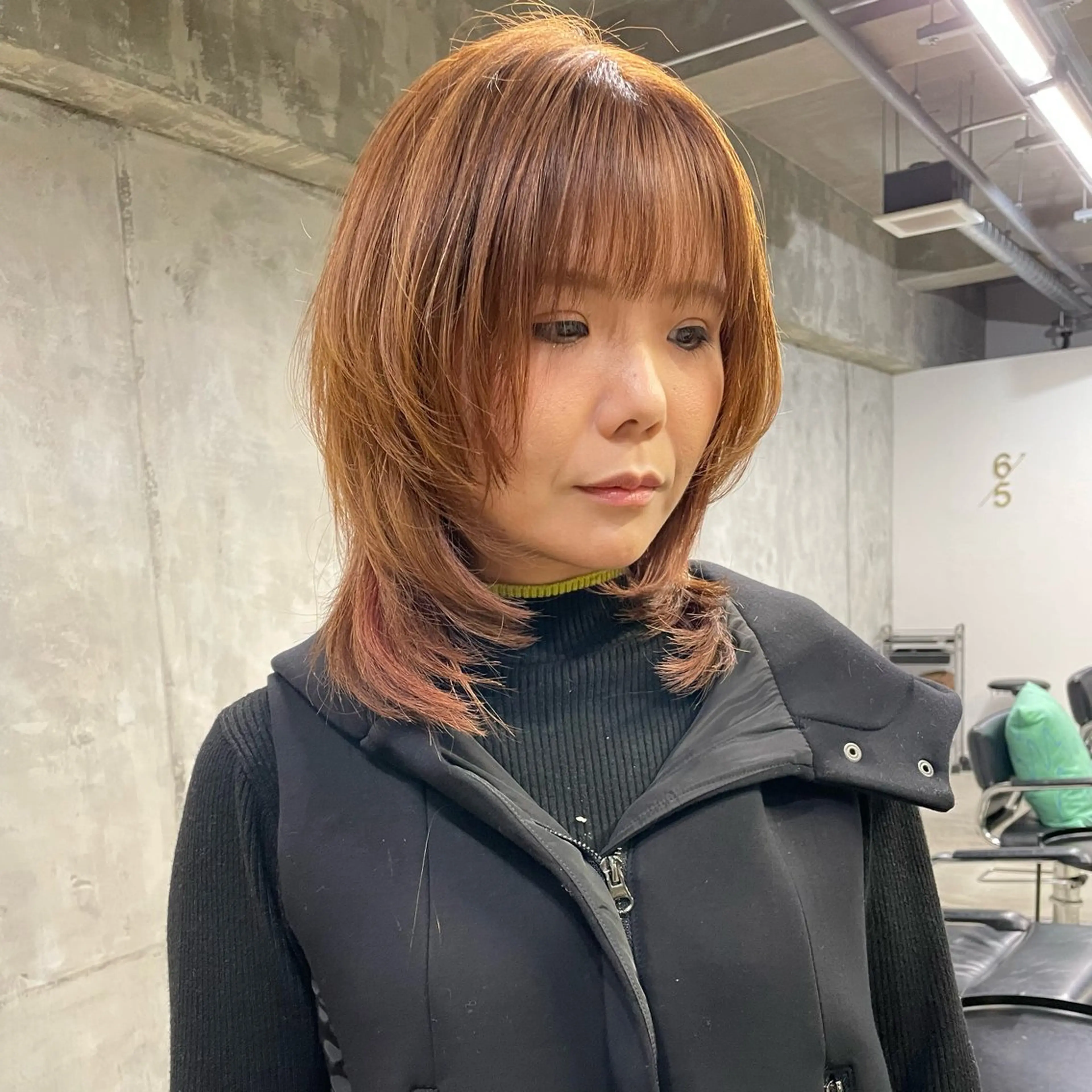 ミディアム カラー ピンクカラー ハッシュカット カット ヘアカラー GOBUN NO ROKU【ゴブンノロク】所属・住田悠紗/ カットモデル募集中のヘアスタイル