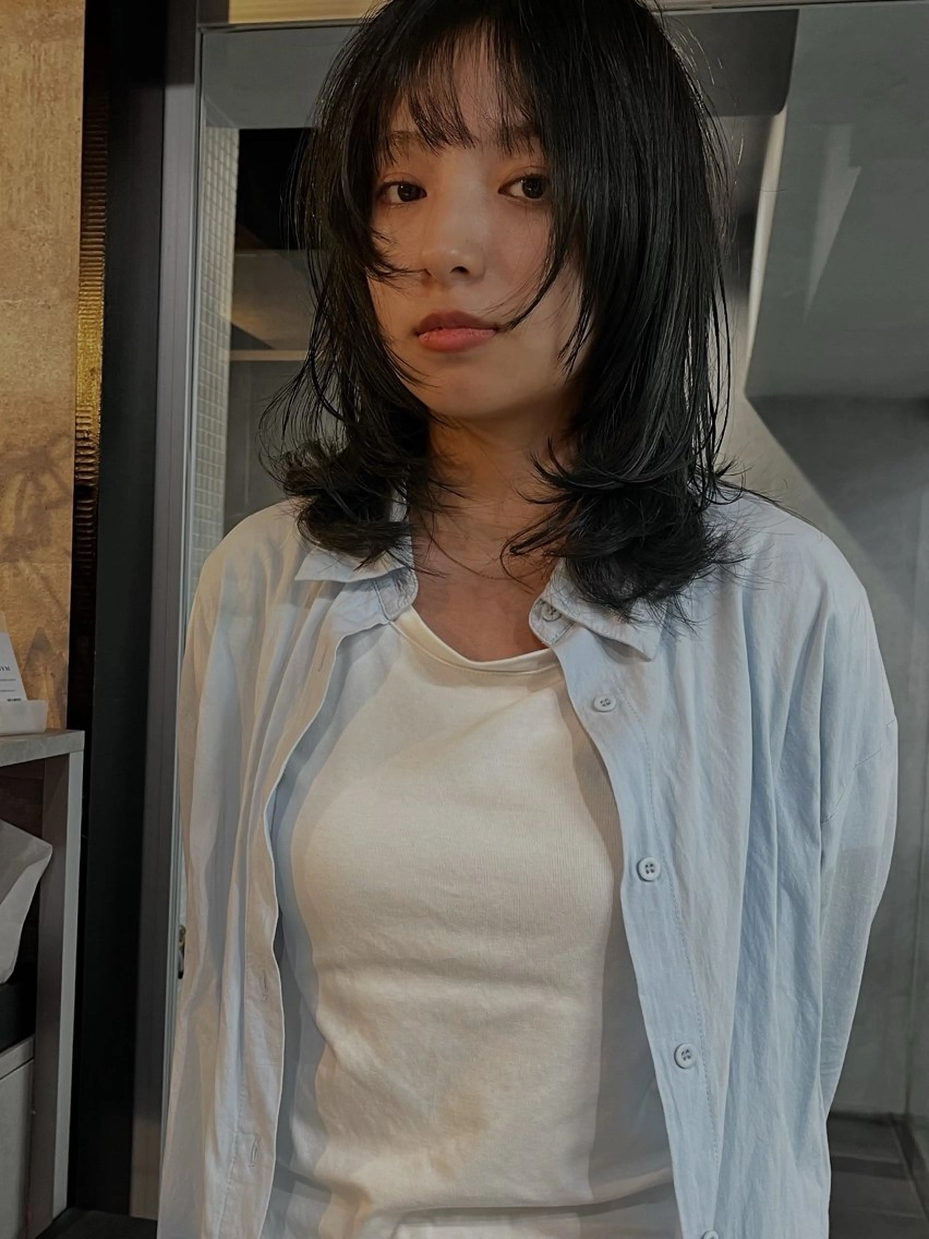 ミディアム レイヤーカット noos表参道 ナツミのヘアスタイル