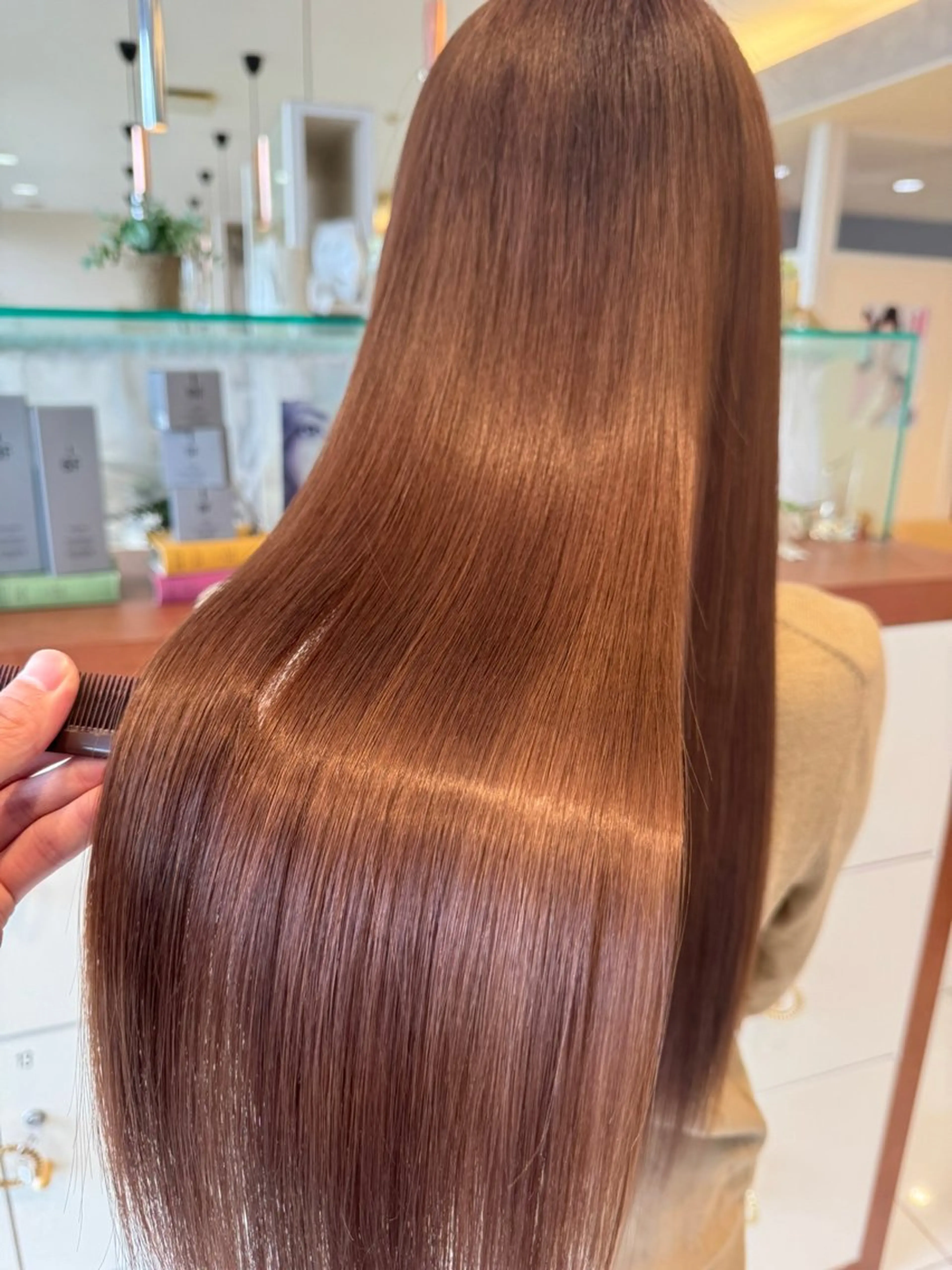 ロング カット 縮毛矯正 トリートメント 日置 大智のヘアスタイル