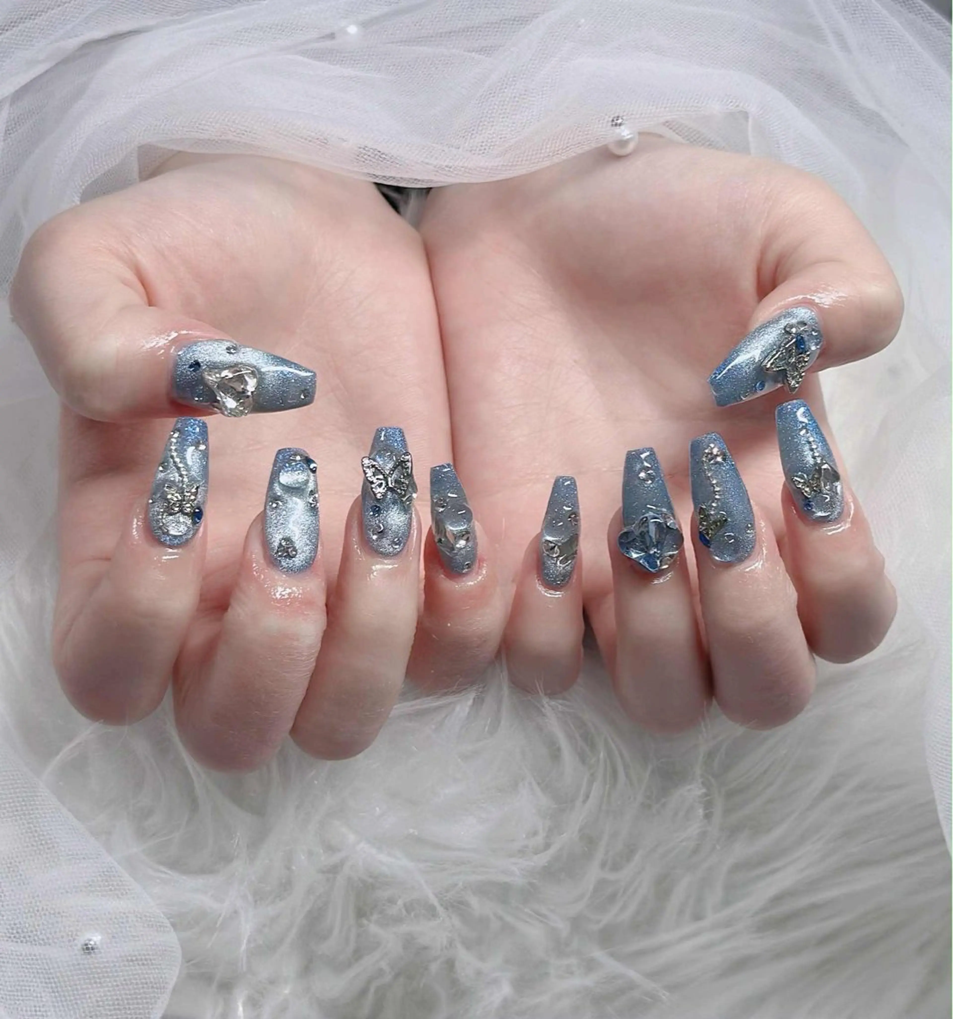 ネイル アートネイル 成人式 ジェルネイル ニュアンスネイル 夏ネイル ハンドネイル neco H.babynailのネイルデザイン