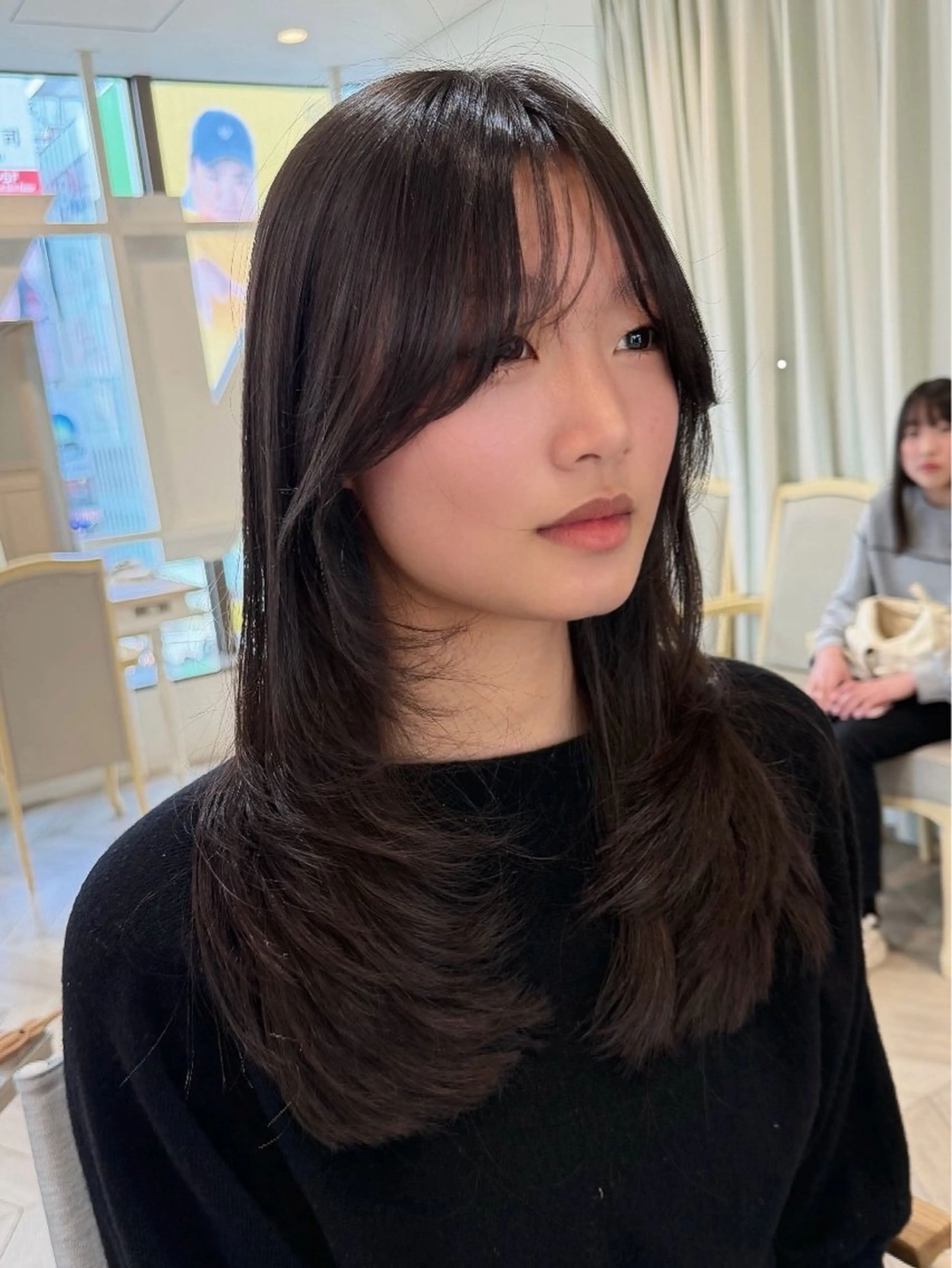 ロング ロングレイヤー レイヤーカット ロング 小顔カット トリートメント カット トリートメント 小顔レイヤー/ ベージュ🤍Rieのヘアスタイル