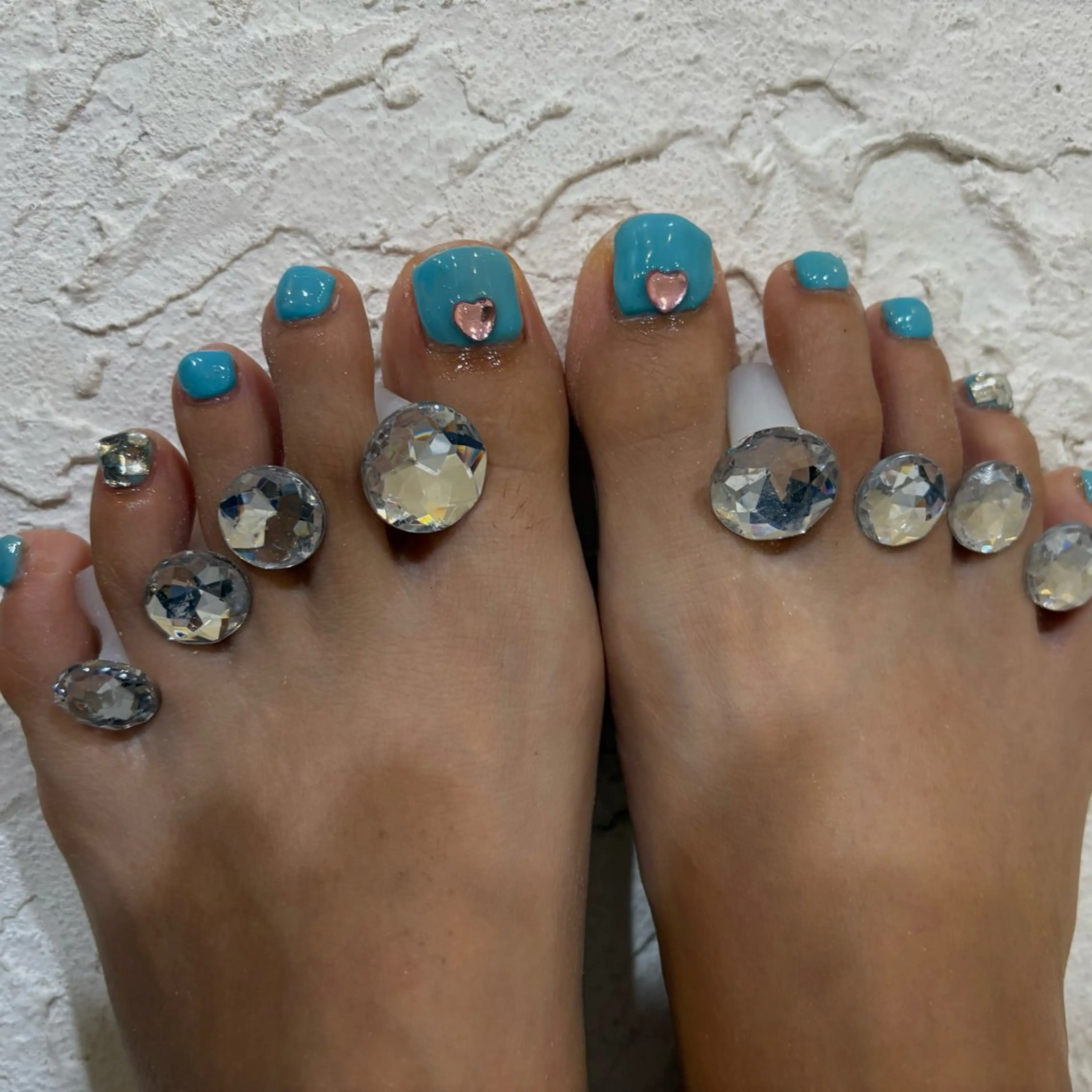 ネイル アートネイル クリアネイル 長さ出し フットネイル キラキラネイル Vante梅田店所属・vante_aimi .パラジェル取扱店のネイルデザイン