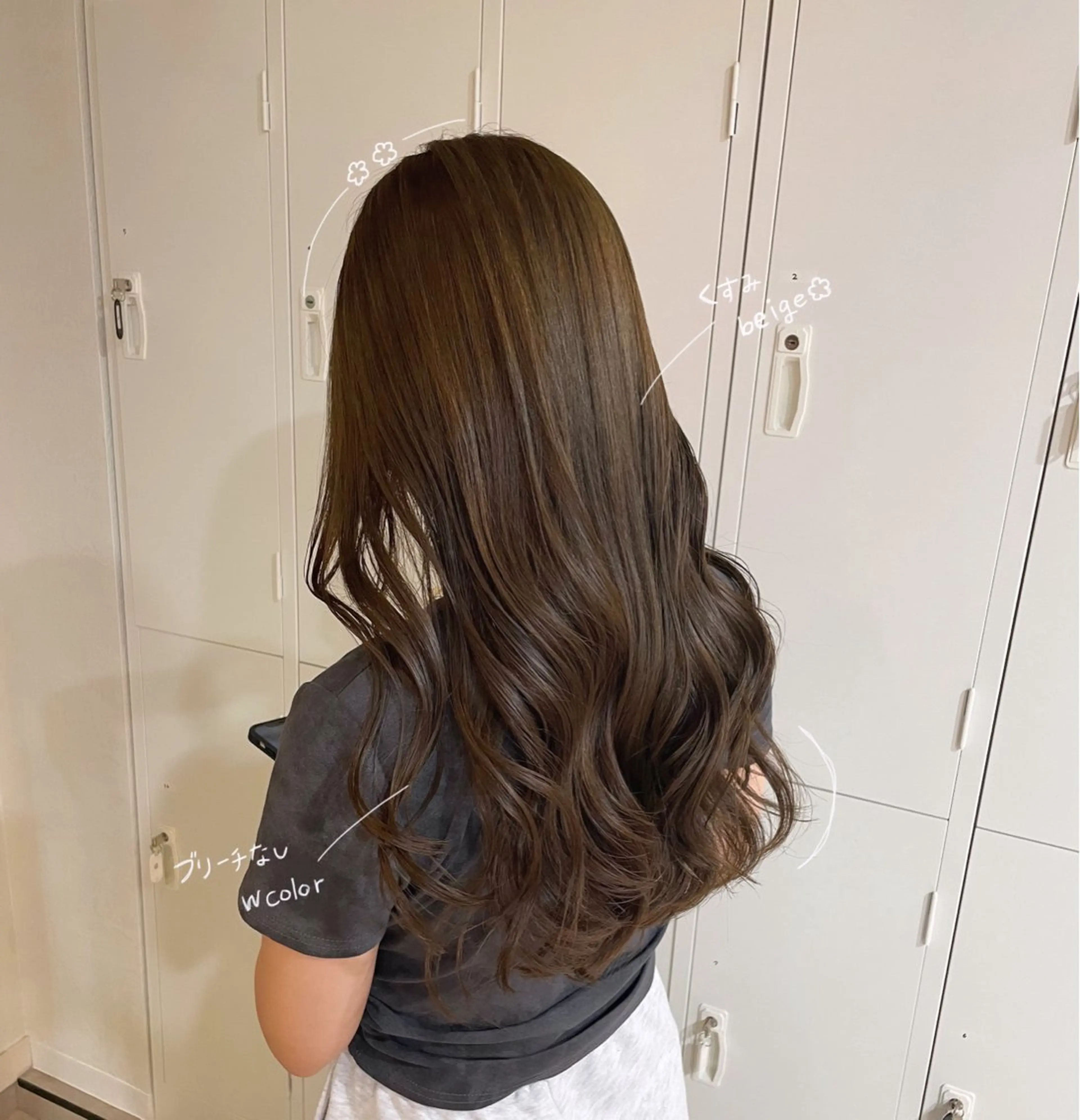 セミロング カット ヘアカラー トリートメント Zina京都河原町店所属・透明感ベージュカラー yumekaのヘアスタイル