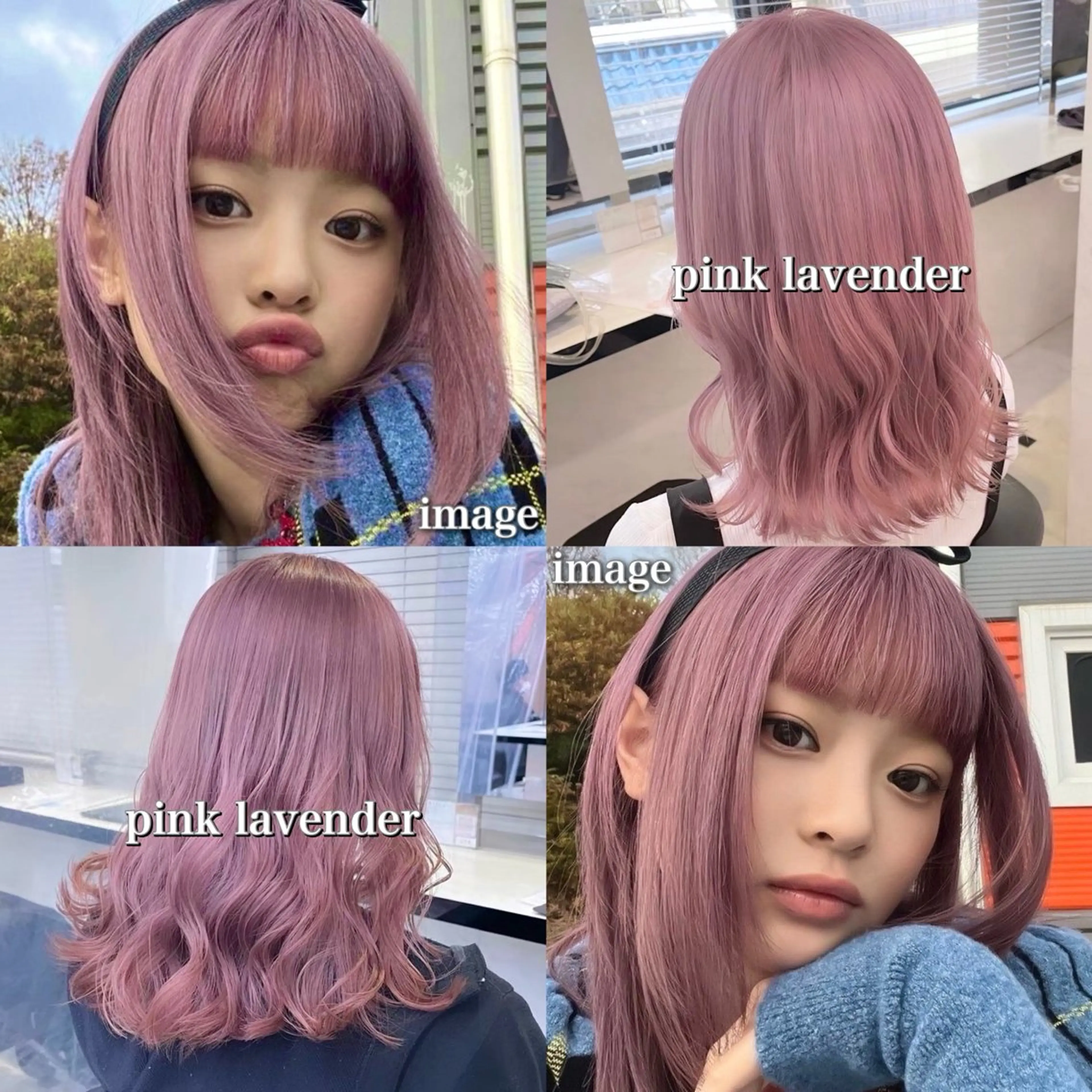セミロング カラー ブリーチ ブルーカラー ブルーラベンダー ディープパープル デザインカラー ヘアカラー トリートメント ケアブリーチ/ 髪質改善/上質艶髪のヘアスタイル