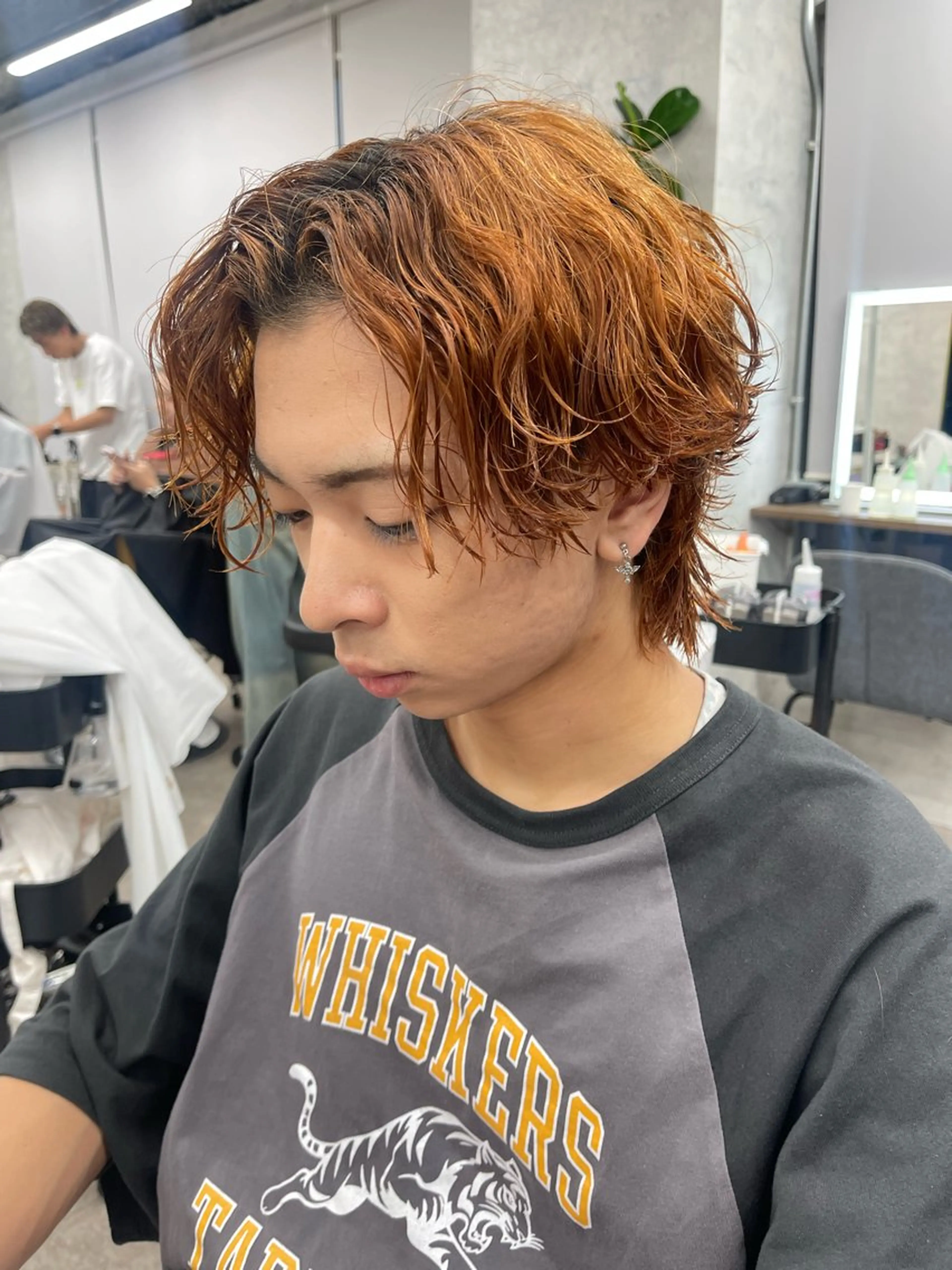 ミディアム メンズ カット パーマ トリートメント ✨メンズ支持率no1 野上✨のヘアスタイル