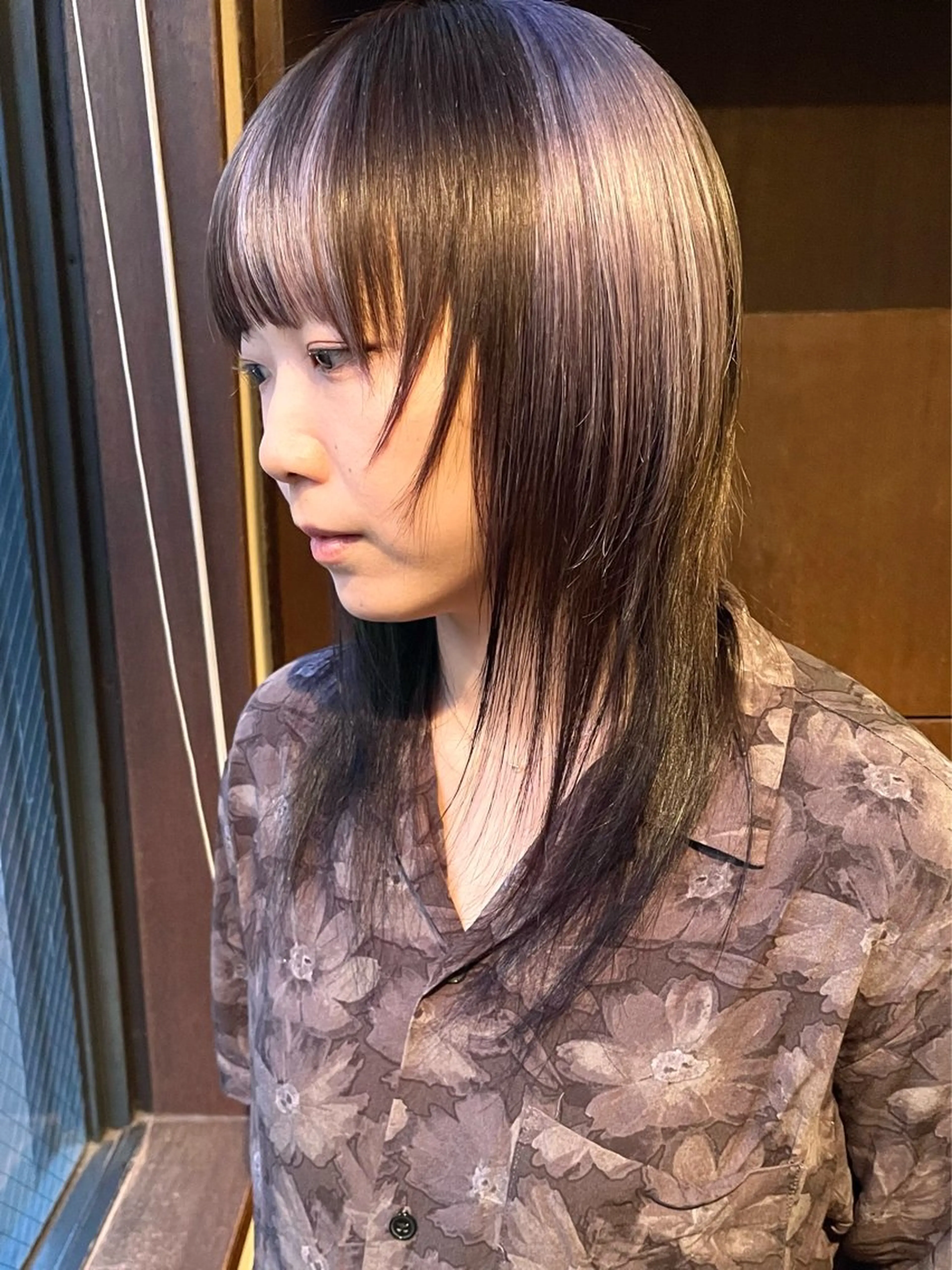 ミディアム カラー カット ヘアカラー トリートメント 田室 和幸のヘアスタイル