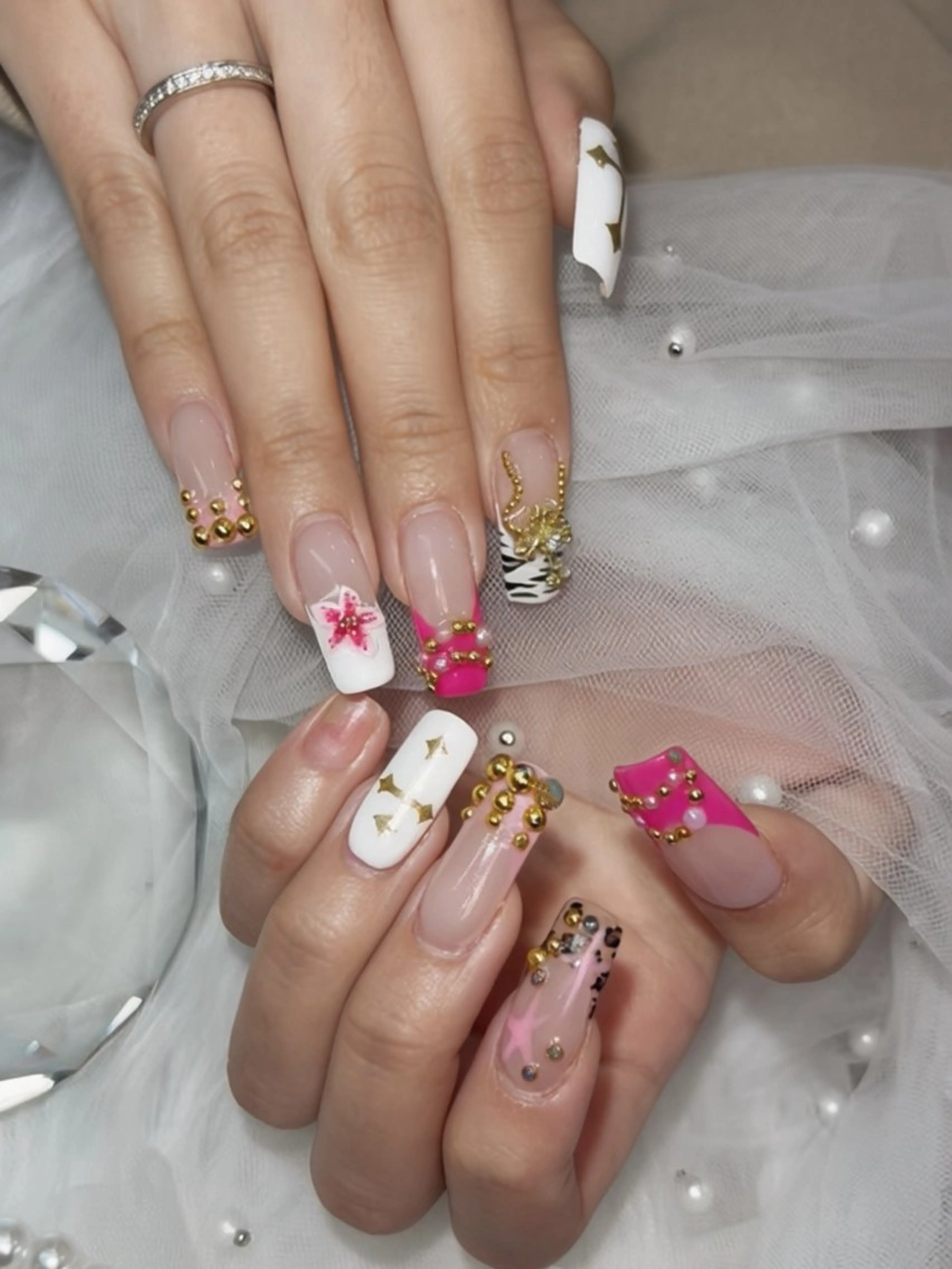 ネイル フレンチネイル スカルプネイル ワンホンネイル icy nail れいあのネイルデザイン