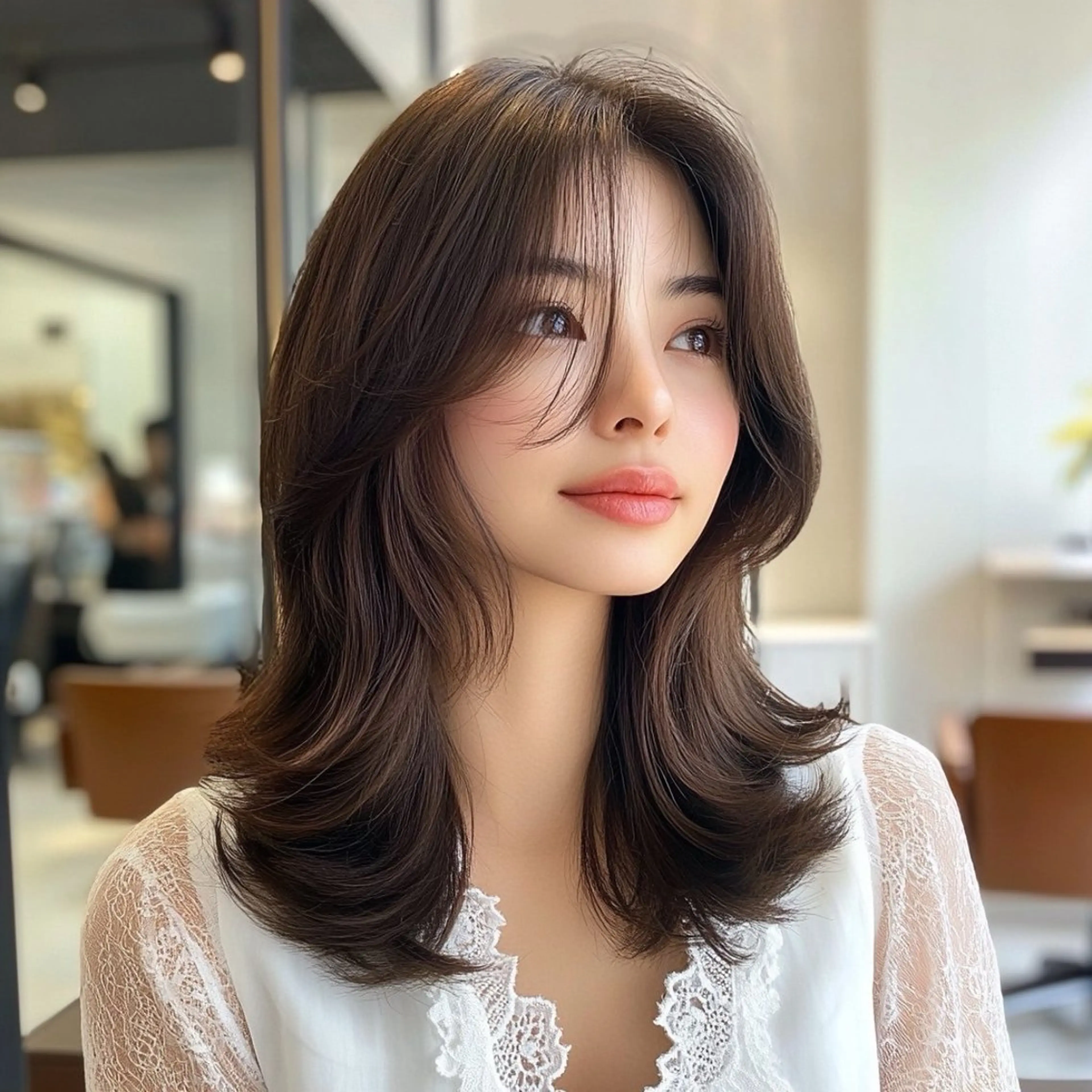 セミロング カット ヘアカラー トリートメント 銀座/レイヤー 🌷nonoka🌷のヘアスタイル