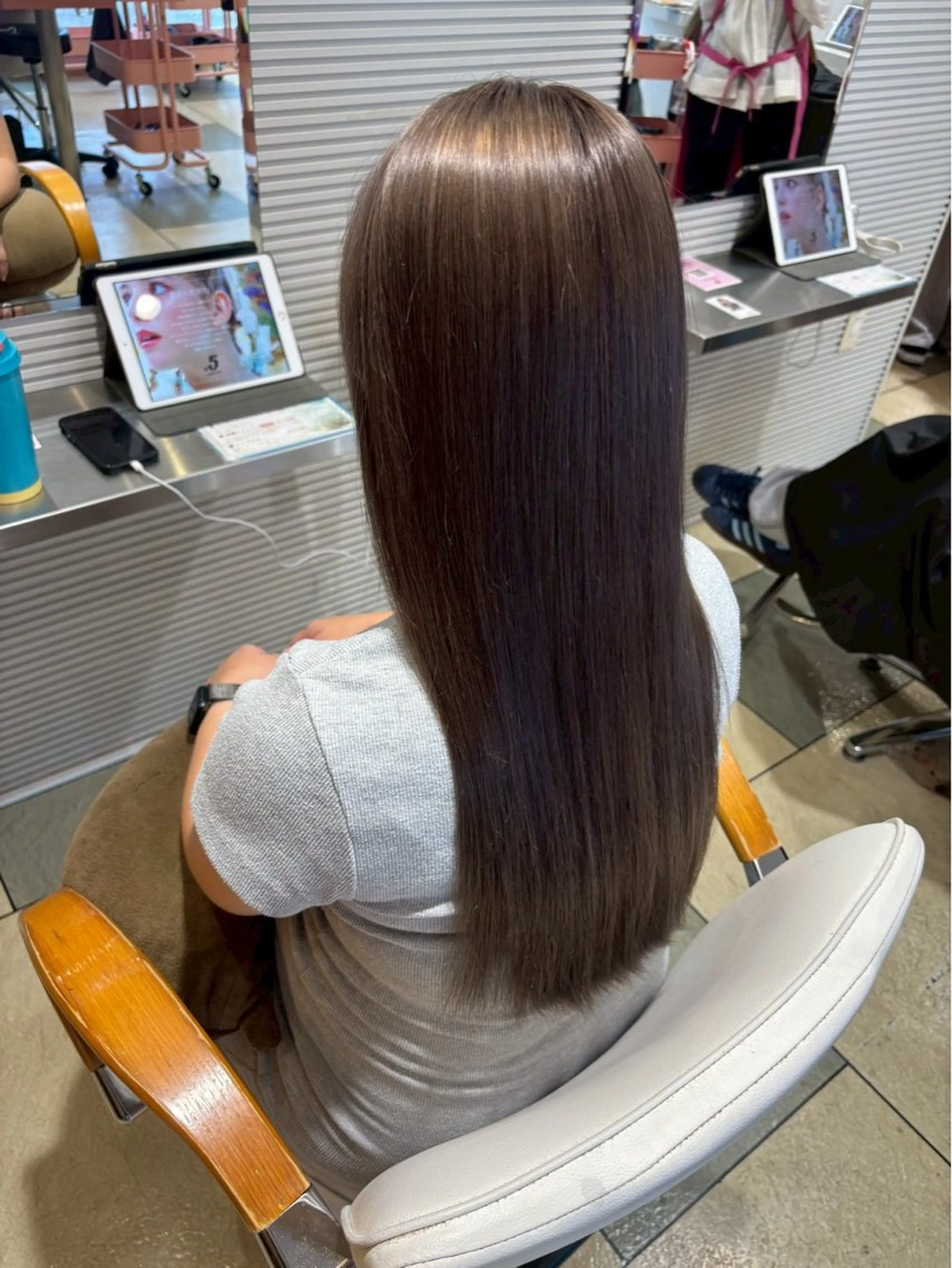 ロング カラー ヘアカラー トリートメント 艶カラー/メンズ パーマ/いくののヘアスタイル