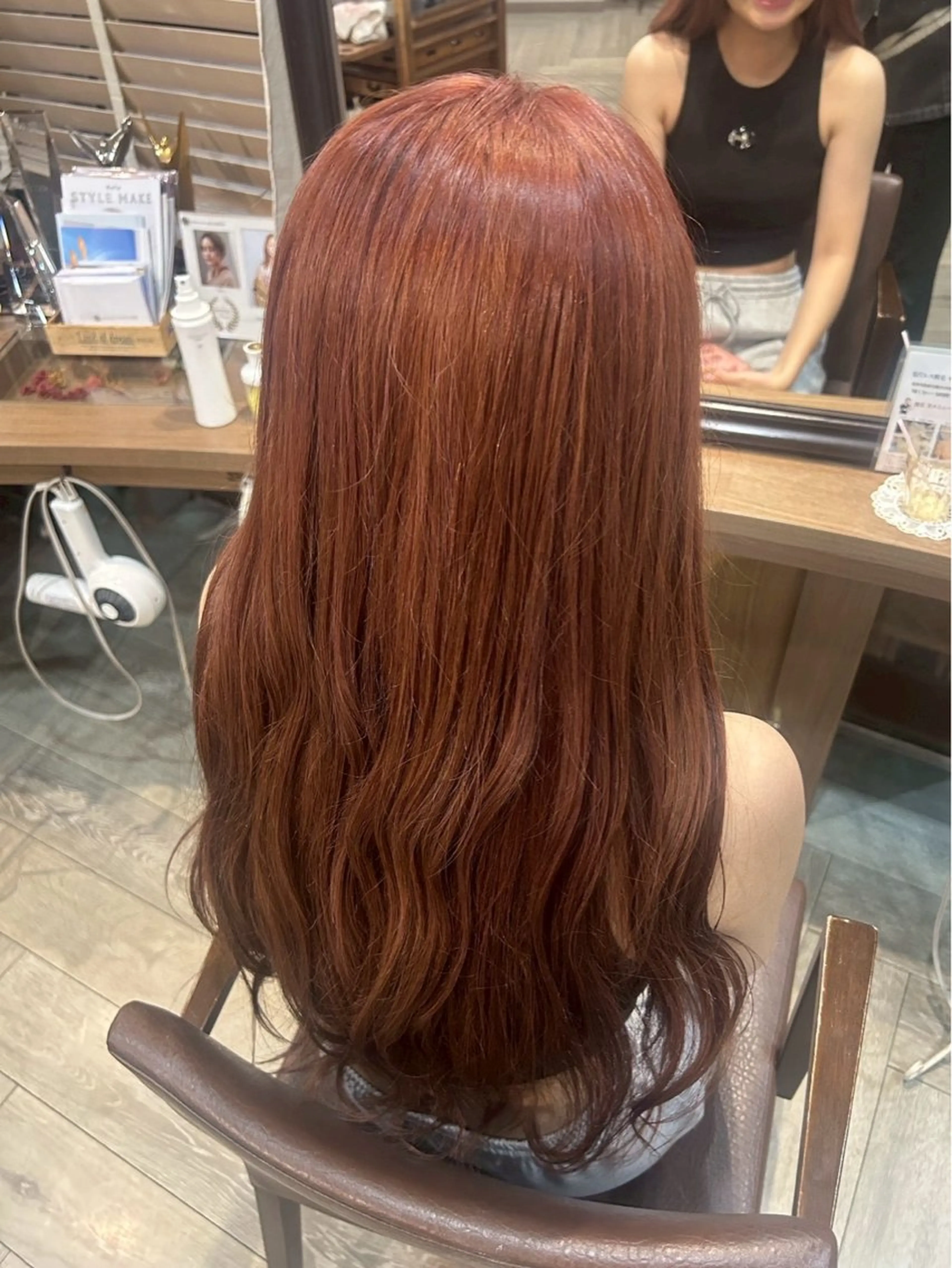 ロング オレンジブラウン ヘアカラー Flower🌼藤田 陽華のヘアスタイル