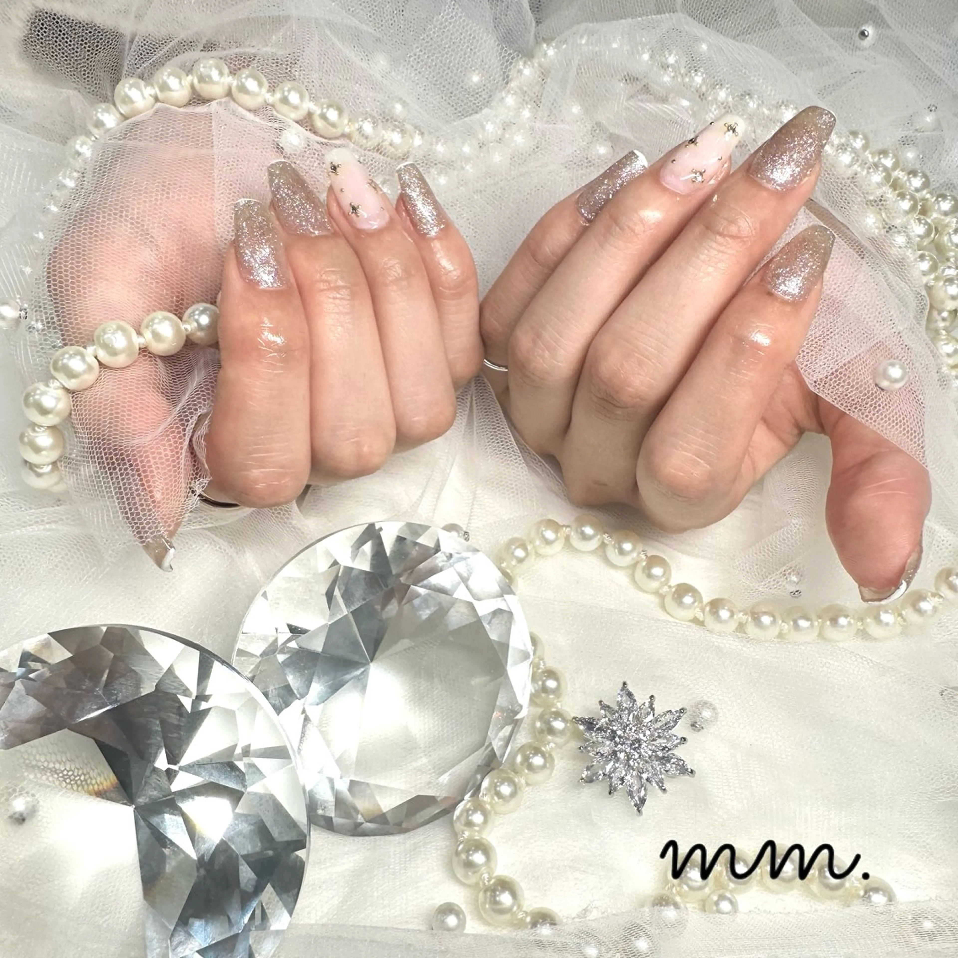 ネイル ハンドネイル 🩷🩵mm.大宮 Riyo🧸🩵🩷のネイルデザイン