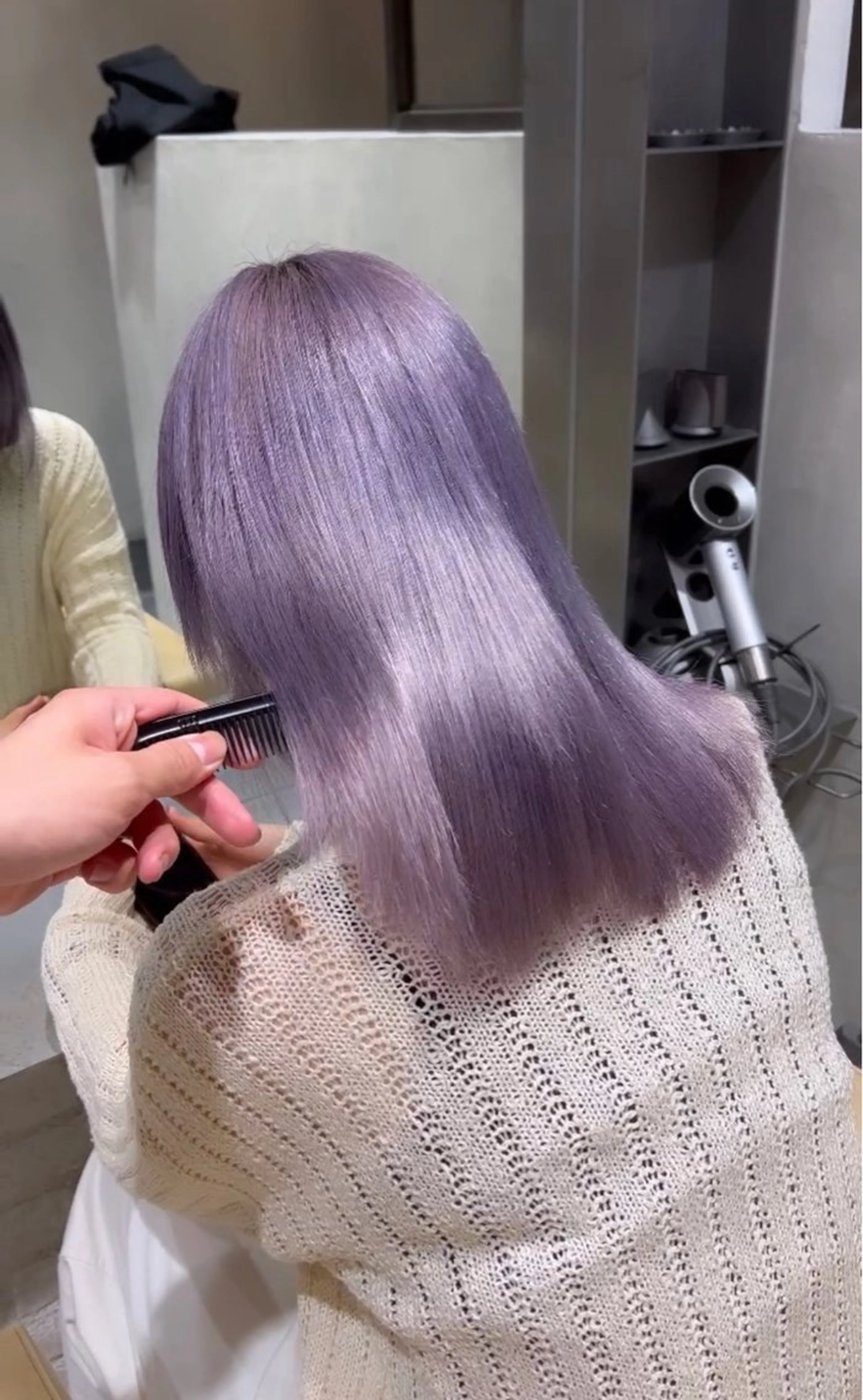 ロング パープルカラー ヘアカラー ALBUM 渋谷所属・レイヤーカット/ /渋谷のヘアスタイル