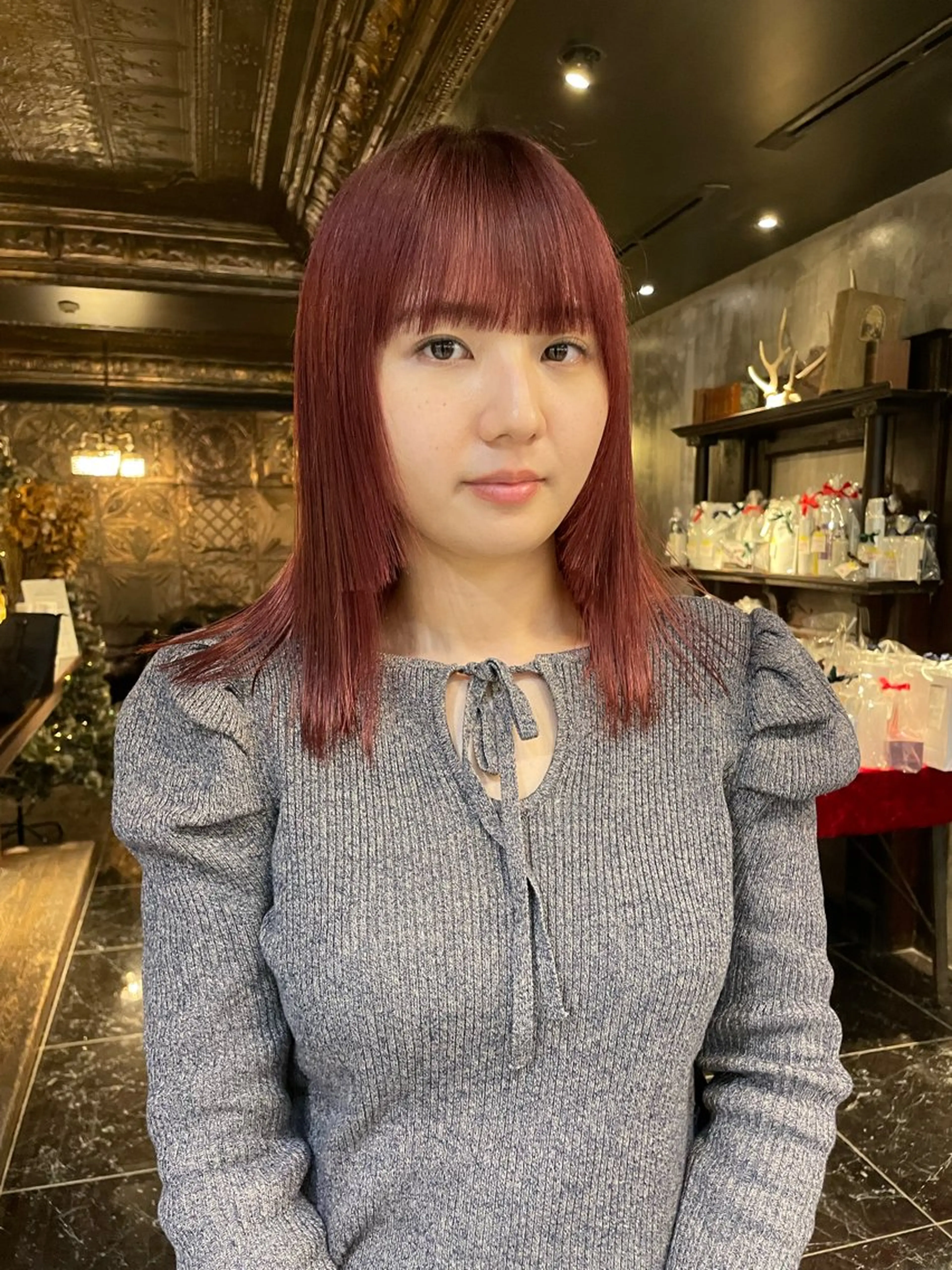 ミディアム カラー パーマ ヘアアレンジ 似合わせカラー / レイヤーMADOKAのヘアスタイル