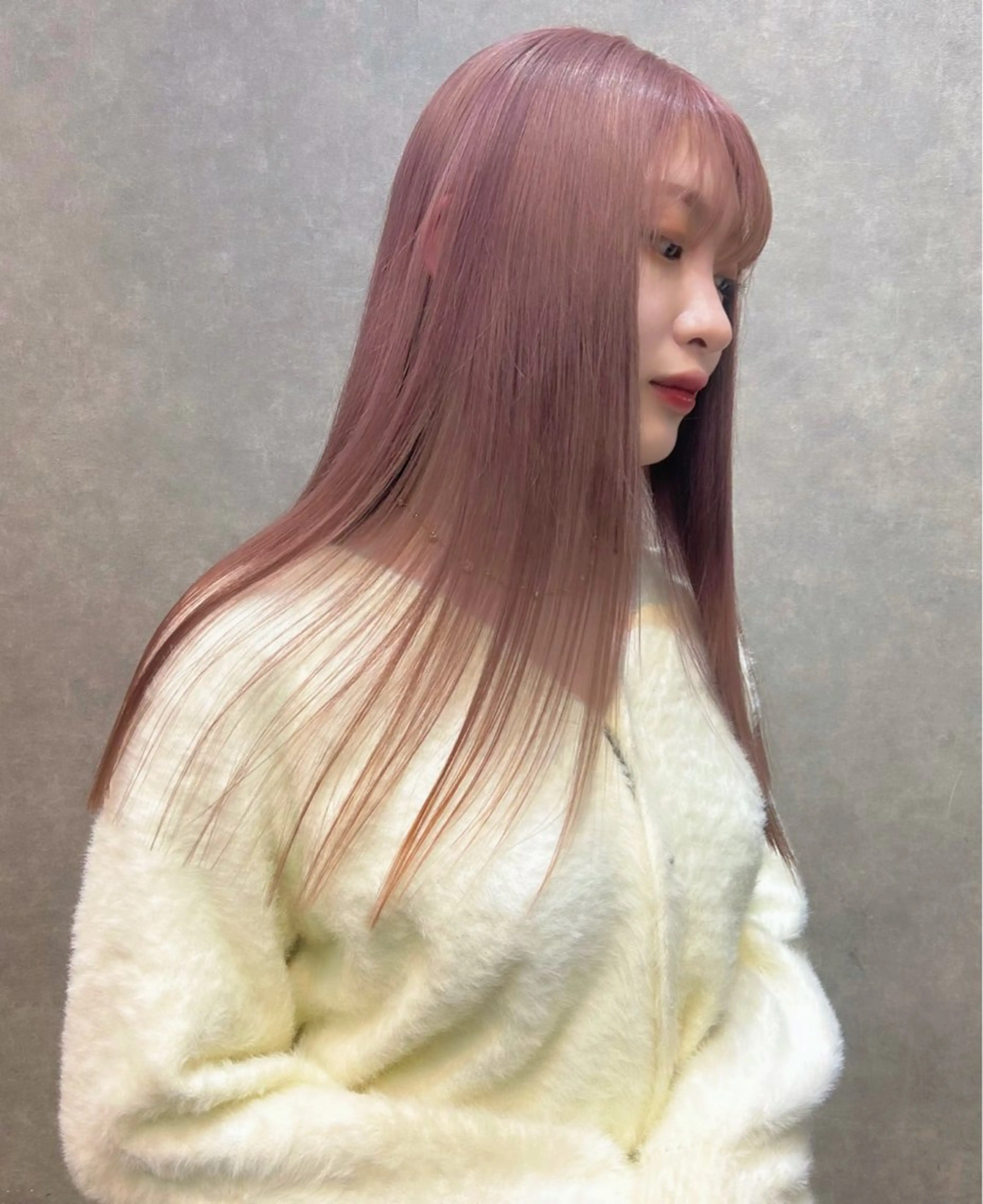 ロング カラー グレージュ ピンクカラー miharu‪‪/ ハイトーン/複雑履歴のヘアスタイル