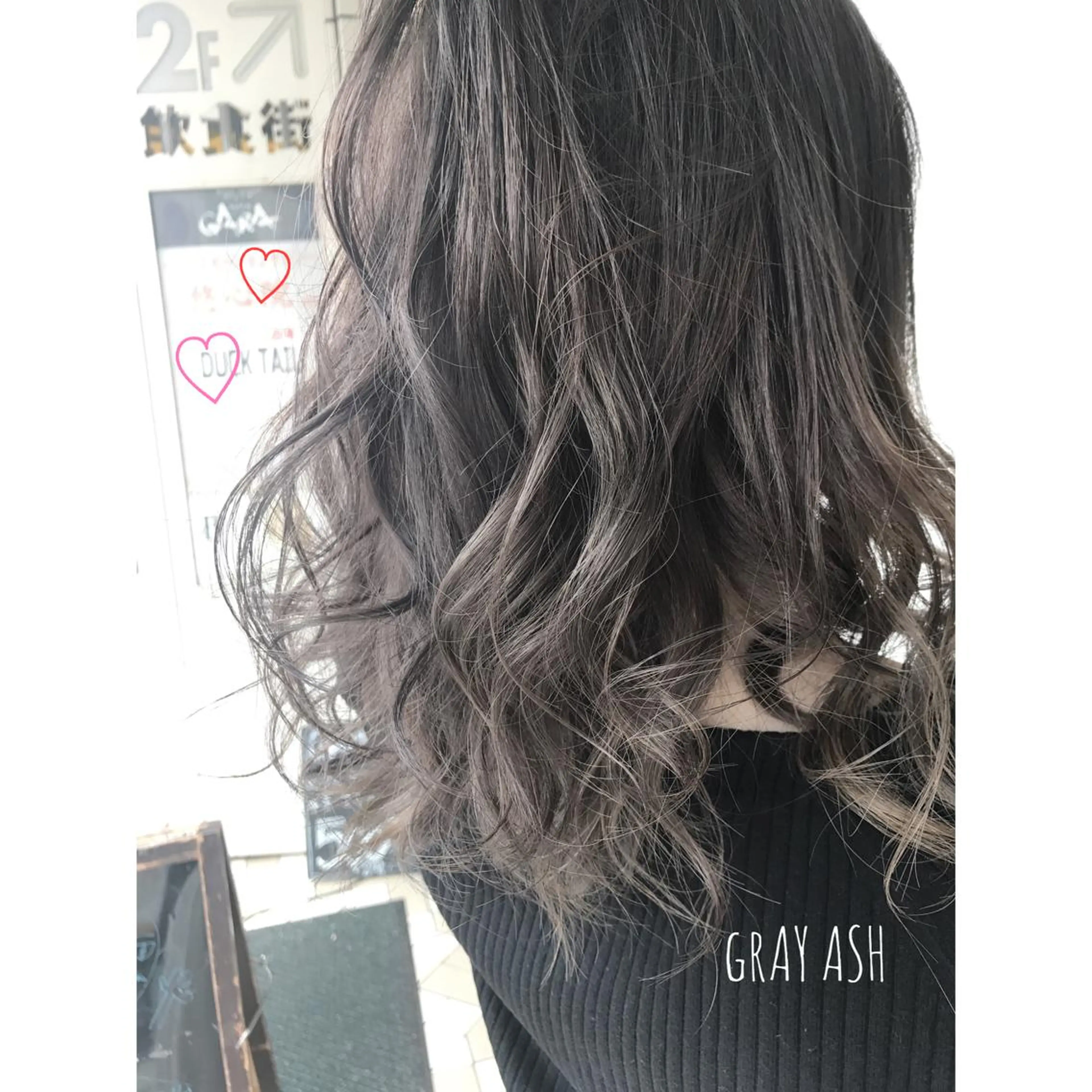 ロング カラー アッシュ 透明感カラー ダブルカラー シアーベージュニスト 🥣大石亜里紗のヘアスタイル