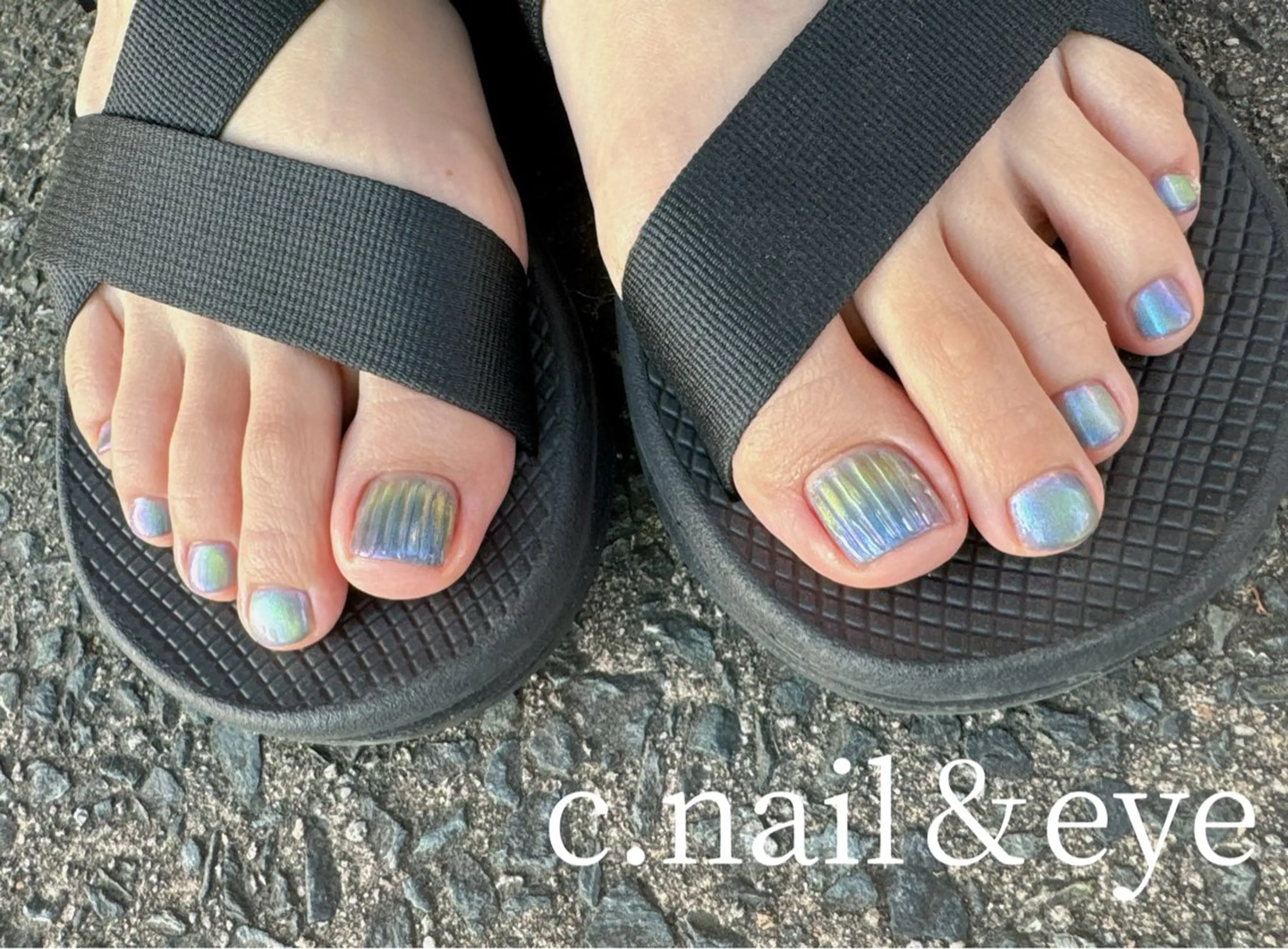 ネイル フラッシュネイル フットネイル 氷ネイル・うるうるネイル マグネットネイル ミラーネイル フットネイル C.Nail&EYE RINAのネイルデザイン