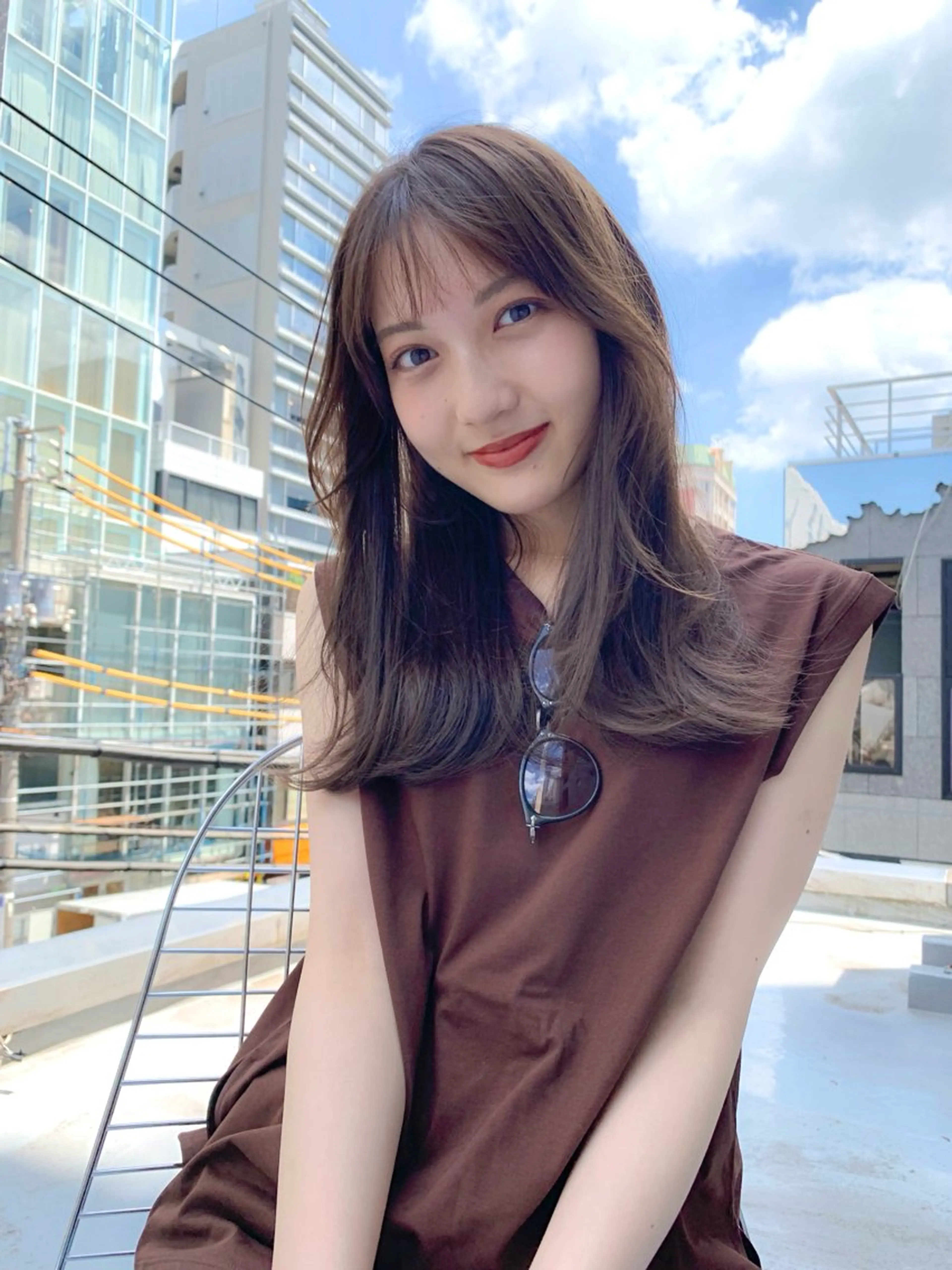 セミロング レイヤーカット 🌟ブリーチ/ボブ/ レイヤー渋谷☀️のヘアスタイル