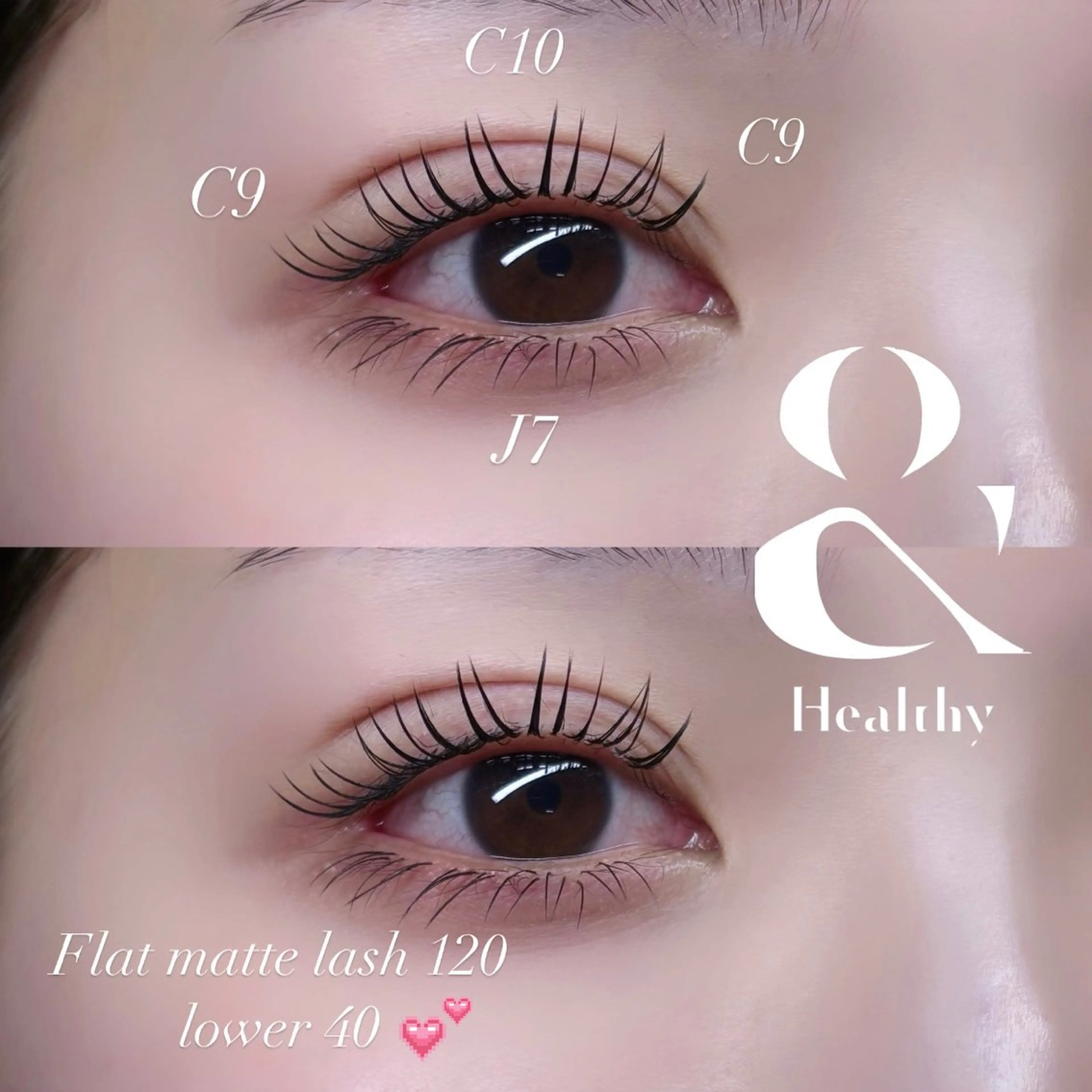 【下がりまつ毛の方🤍】フラットマットラッシュ120本＋アンドヘルシー(オフ込み)の写真