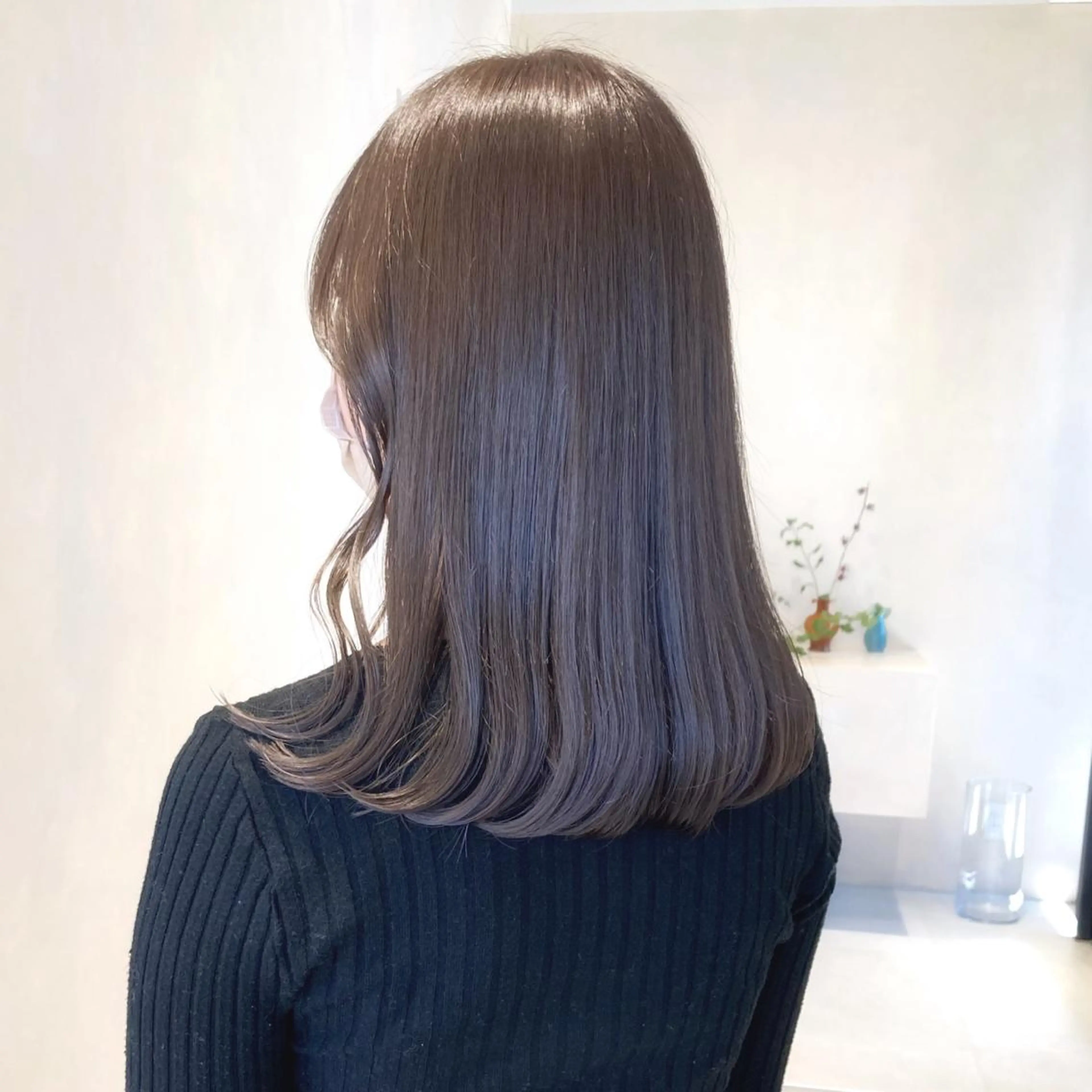 ミディアム カラー ブリーチ 透明感カラー ダブルカラー ブリーチなしカラー 髪質改善 MURANAKA RYOのヘアスタイル
