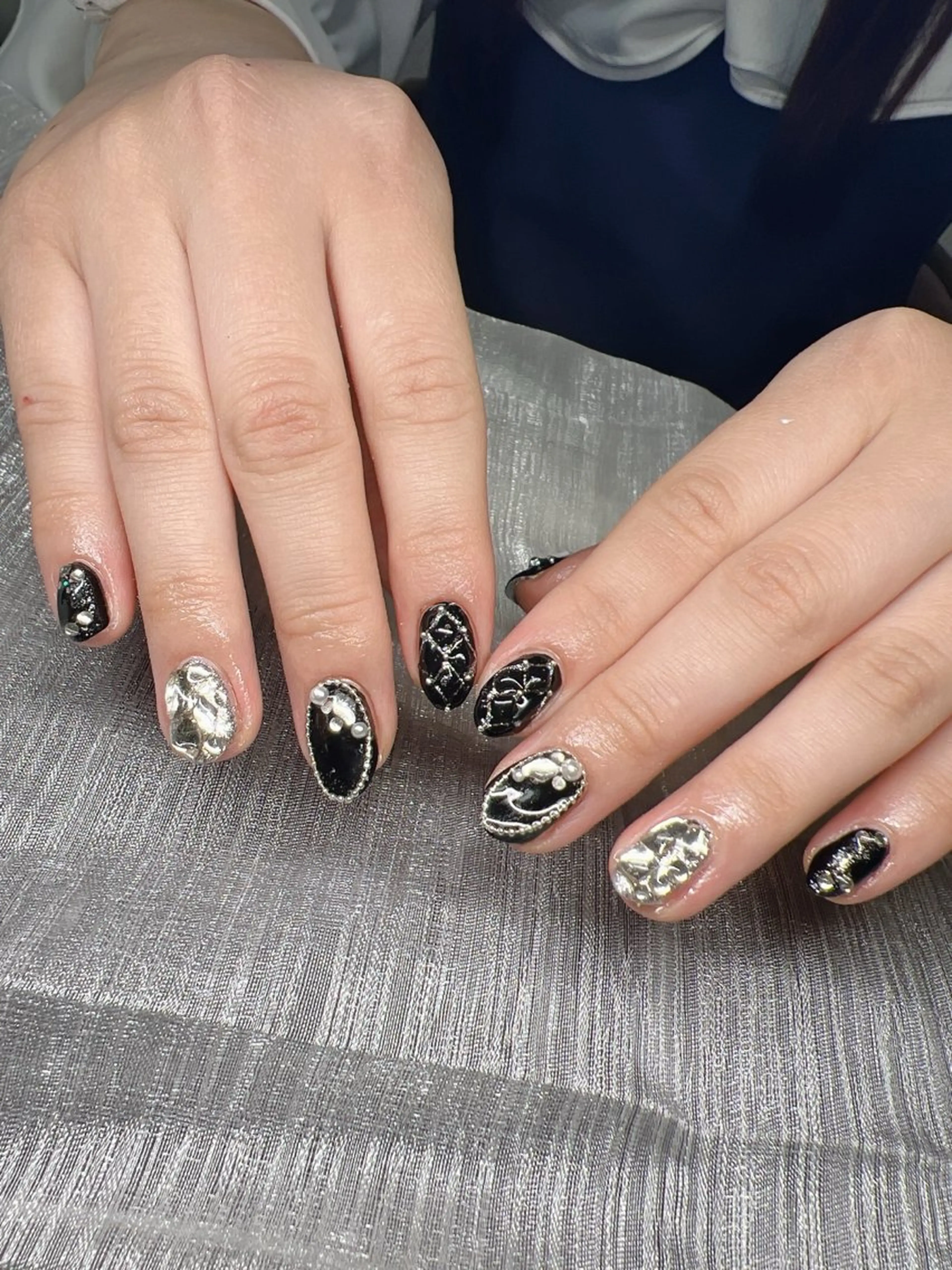 ネイル オーロラネイル チークネイル 長さ出し フットネイル フレンチネイル Lee Nails チップ長さだし専門店のネイルデザイン